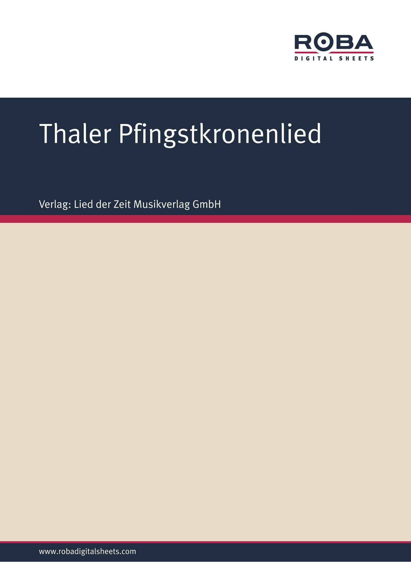 Thaler Pfingstkronenlied : Harzer Lied