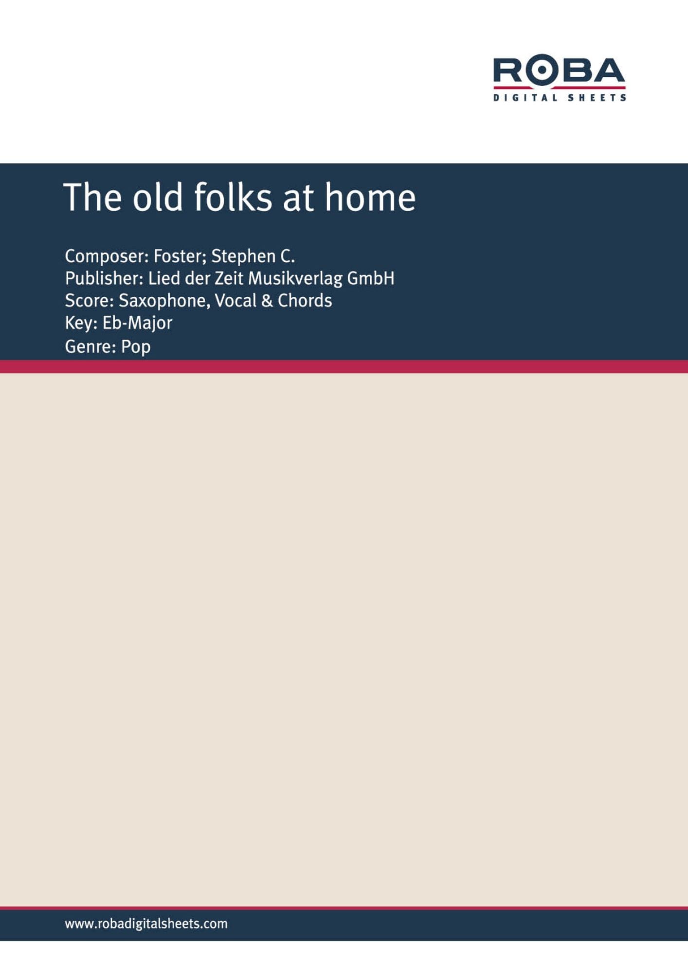 The old folks at home : Swanee River