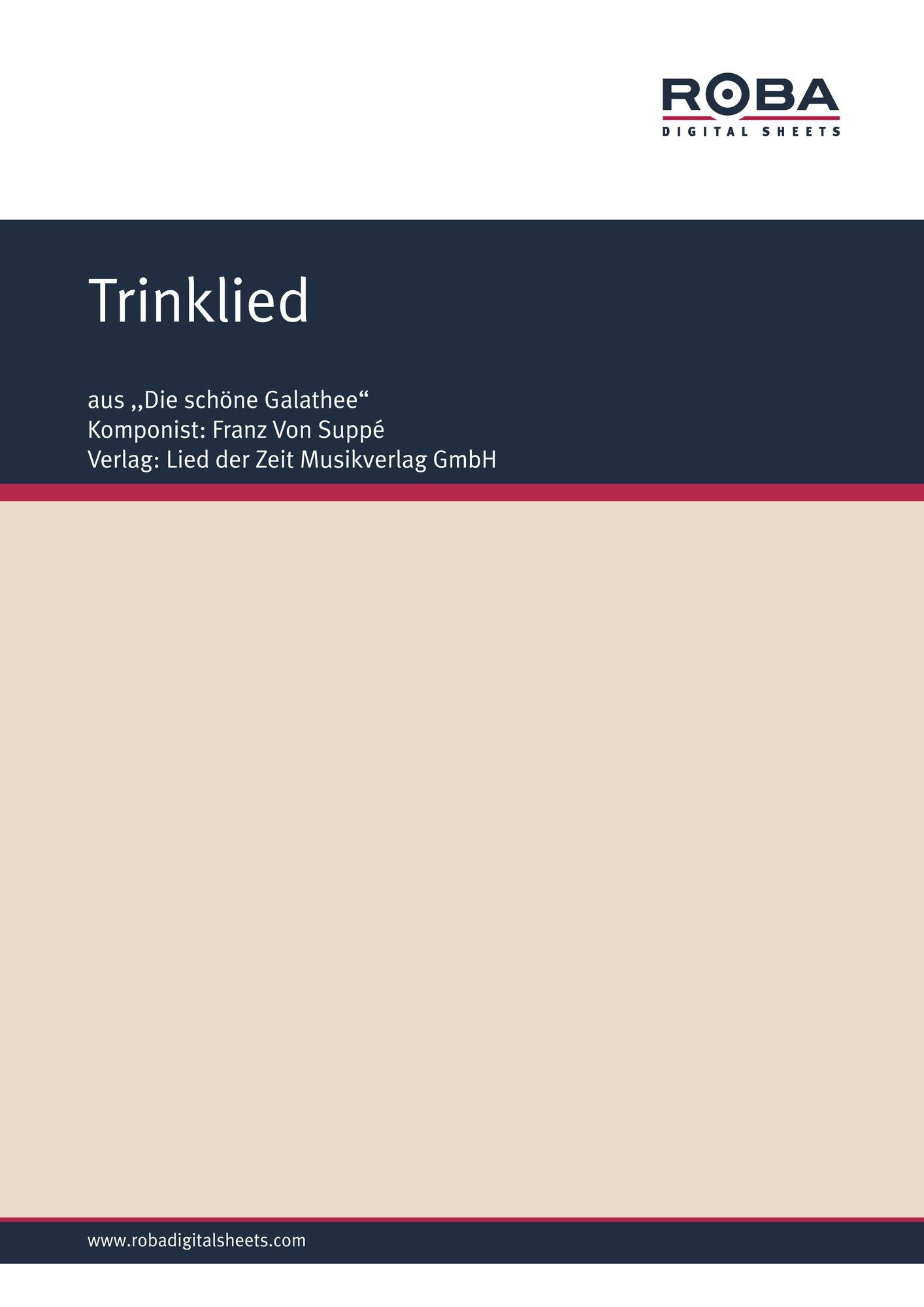 Trinklied : aus ,,Die schöne Galathee"