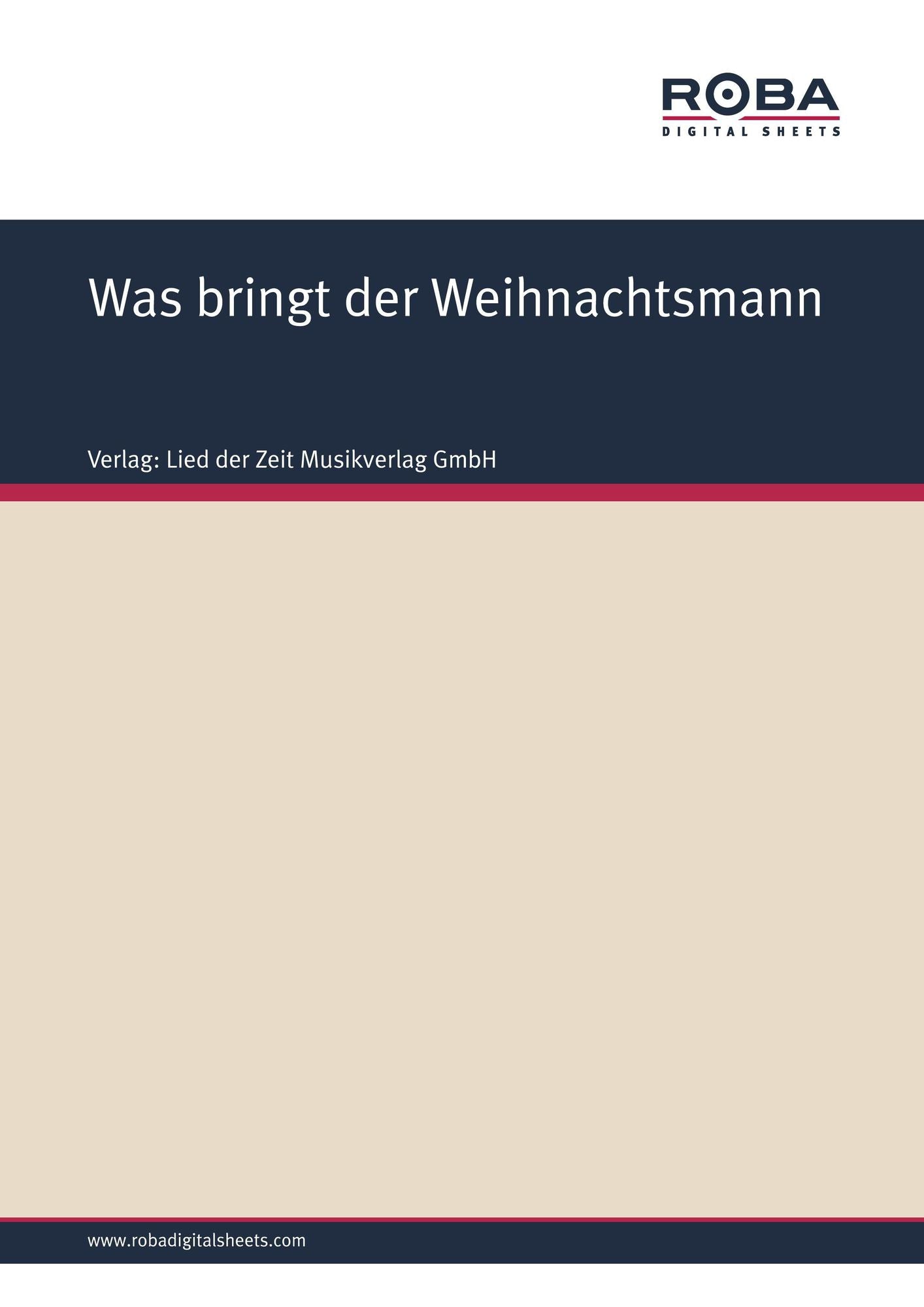 Was bringt der Weihnachtsmann : Single Songbook