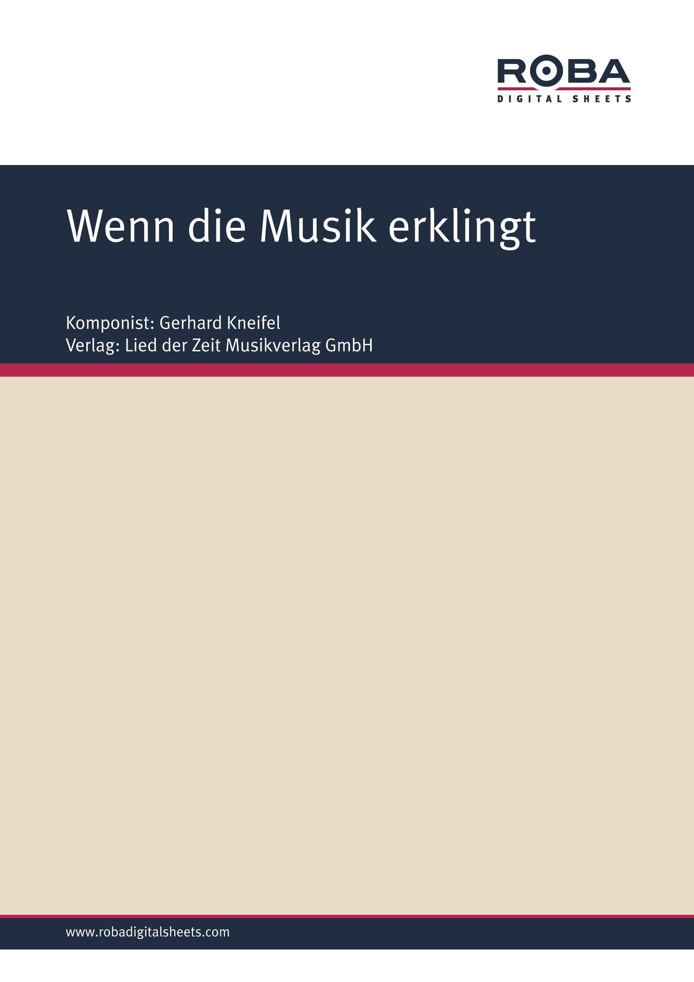 Wenn die Musik erklingt : Waltz from Musical "Bretter, die die Welt bedeuten"