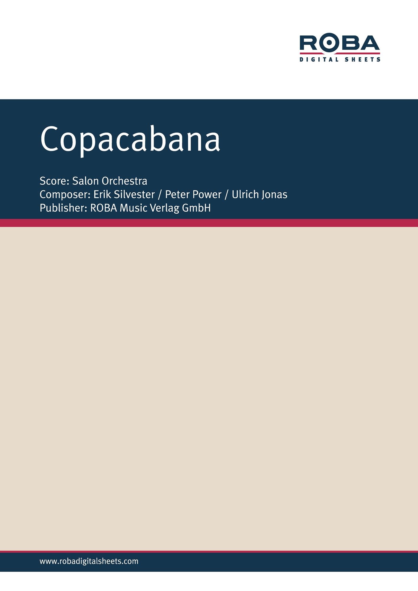 Copacabana: Sheet Music