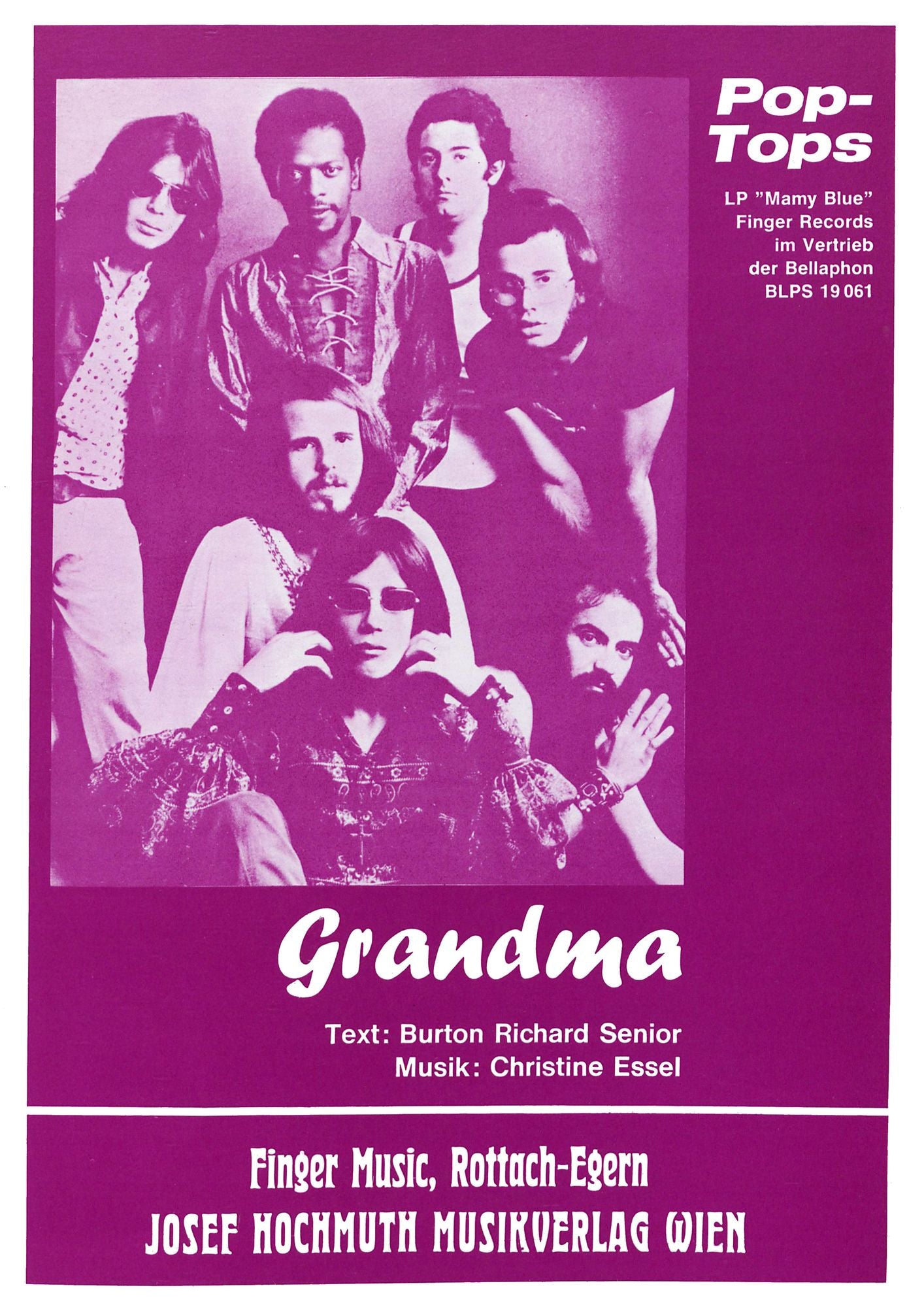 Grandma: Single Songbook as performed by Pop Tops