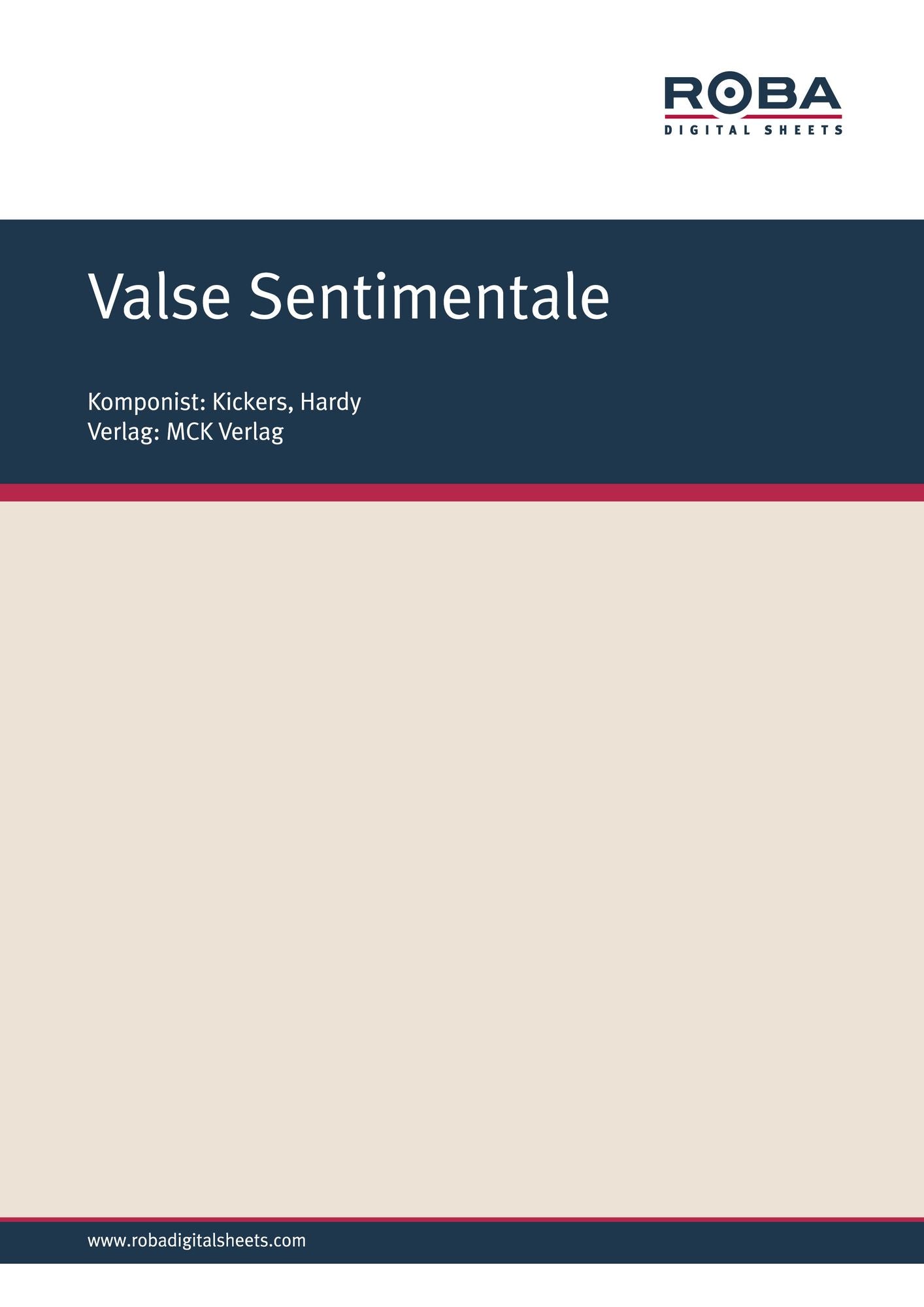 Valse Sentimentale: Notenausgabe