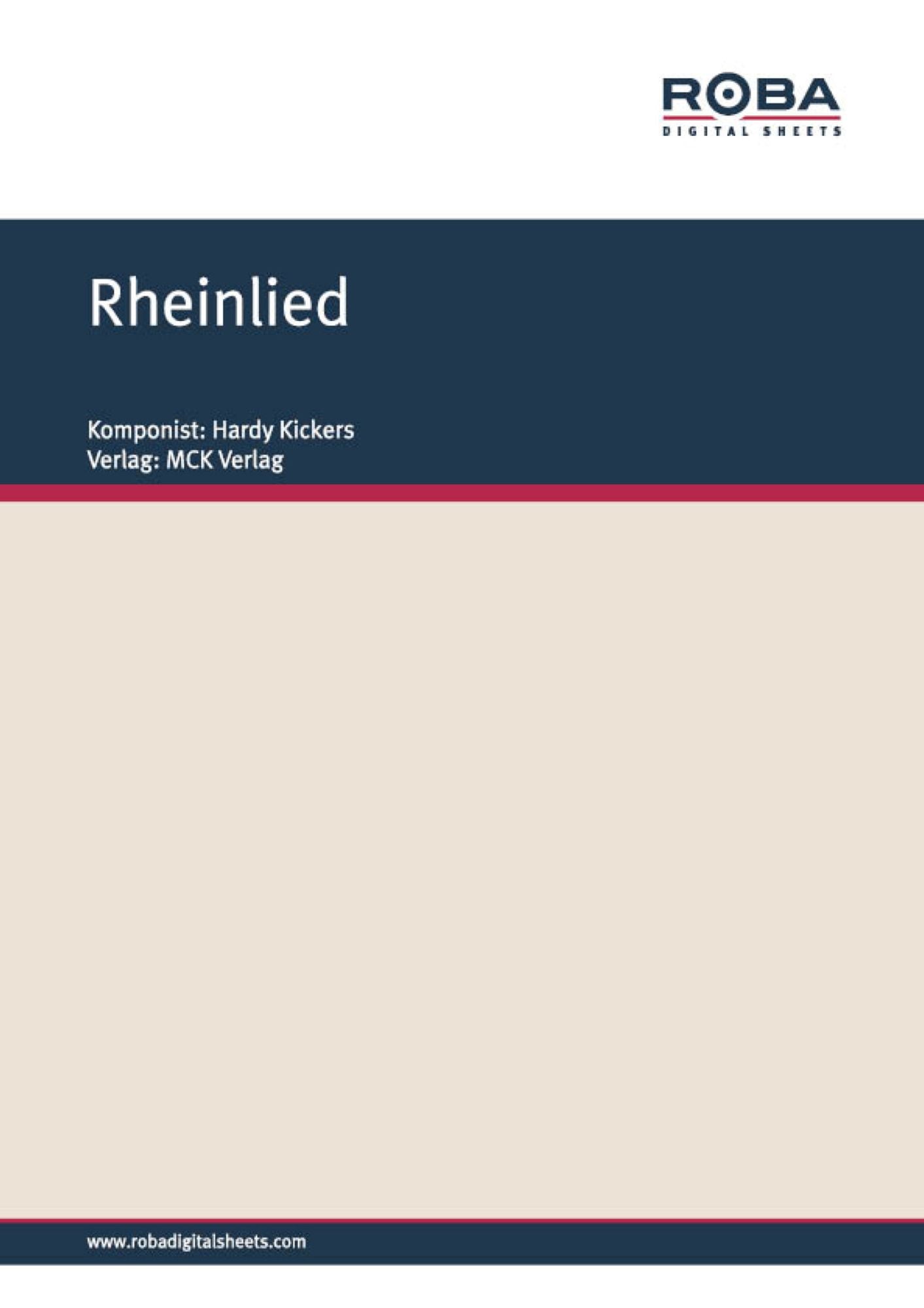 Rheinlied: Notenausgabe