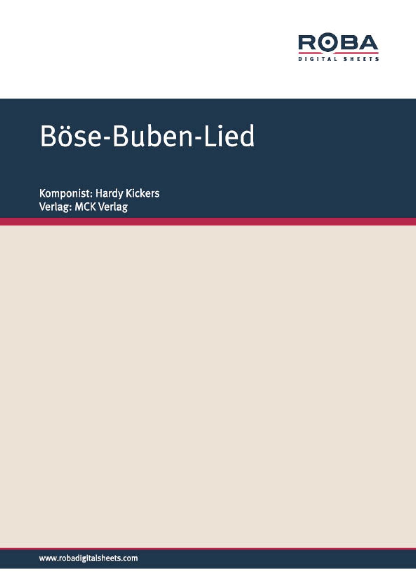 Böse-Buben-Lied: Notenausgabe