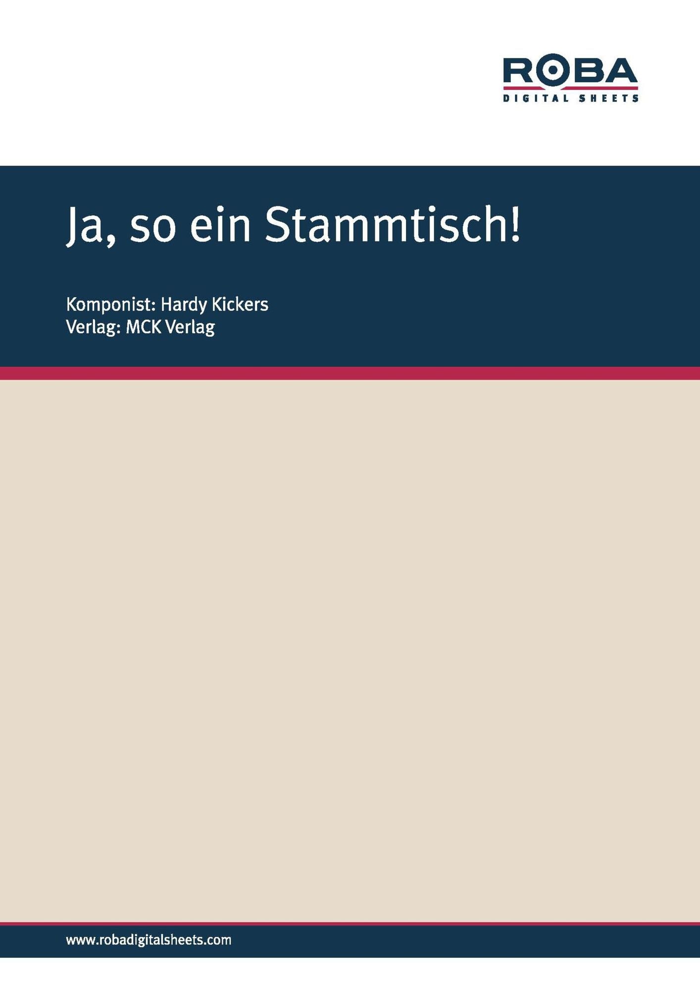 Ja, so ein Stammtisch!: Notenausgabe