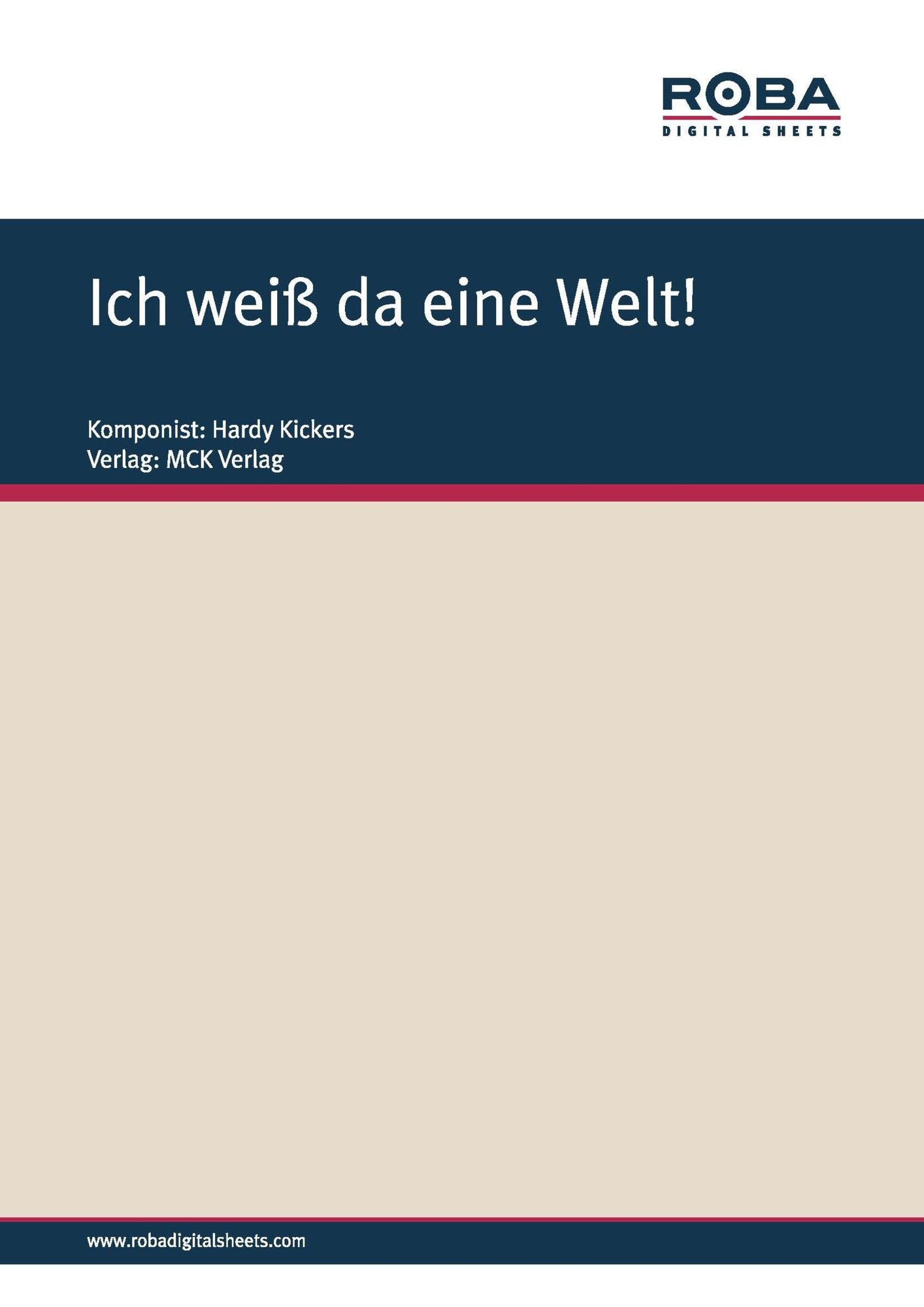 Ich weiß da eine Welt!: Notenausgabe