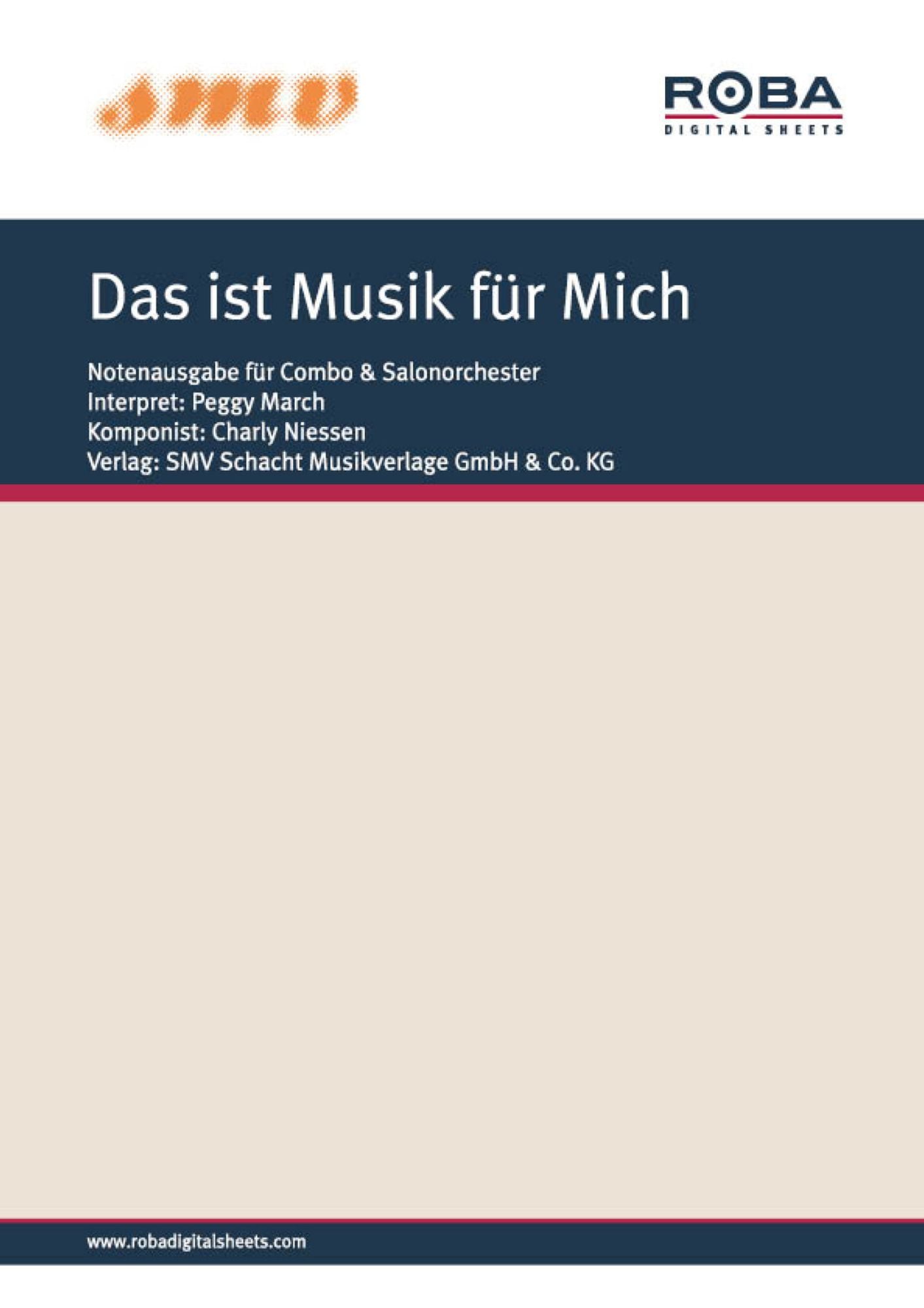 Das ist Musik für Mich: Notenausgabe
