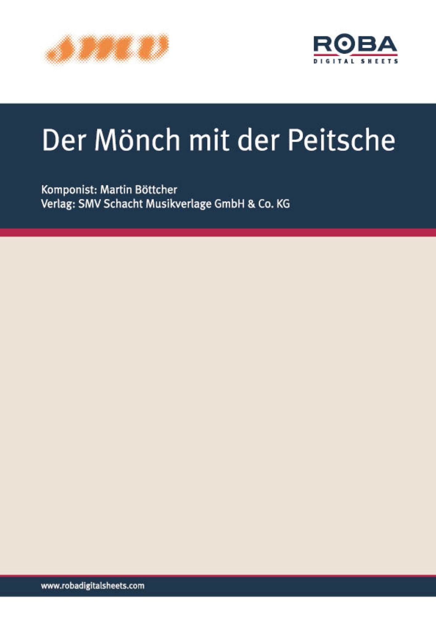 Der Mönch mit der Peitsche: Notenausgabe des Themas aus dem gleichnamigen Rialto/Constantin - Film