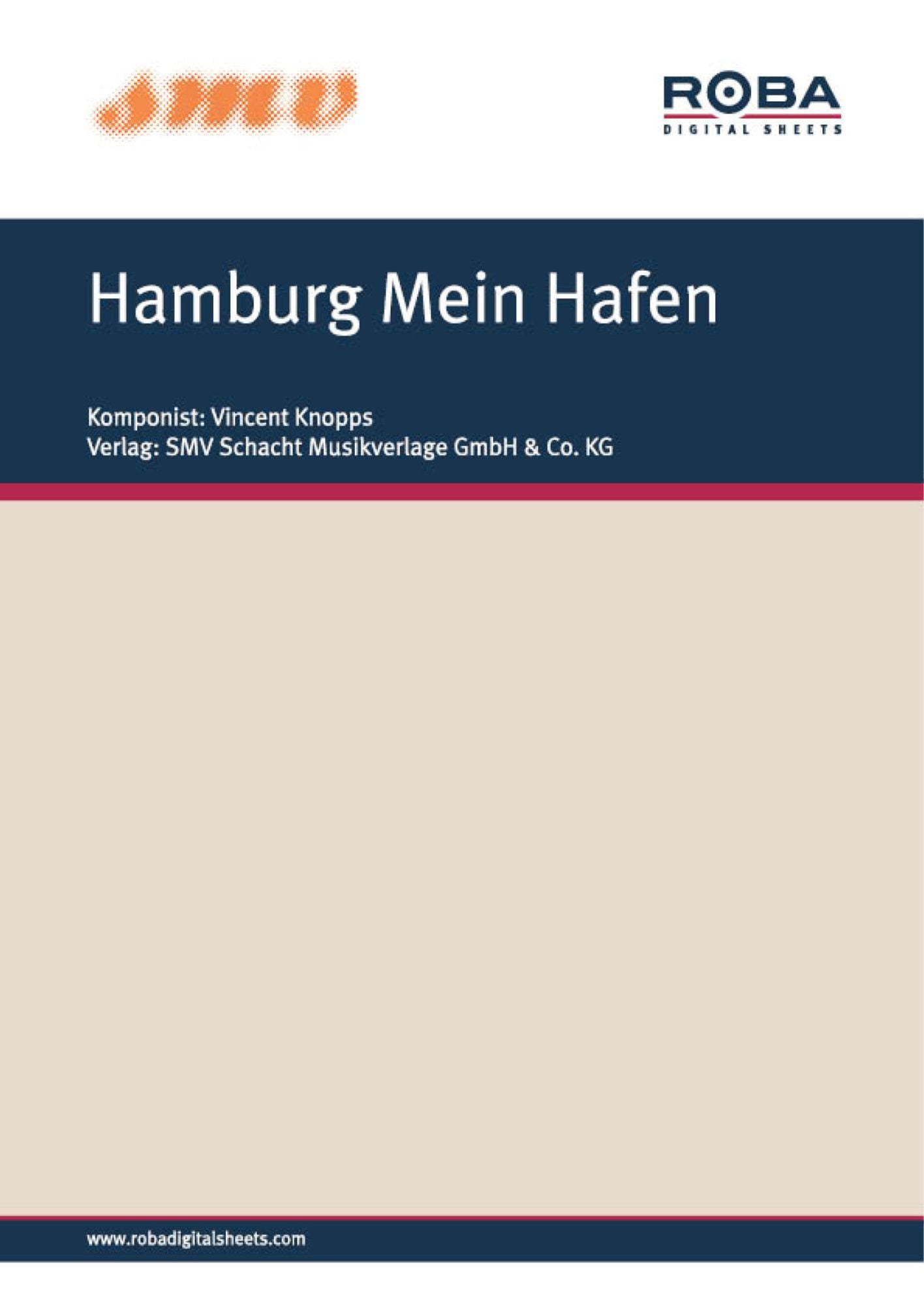 Hamburg Mein Hafen: Notenausgabe