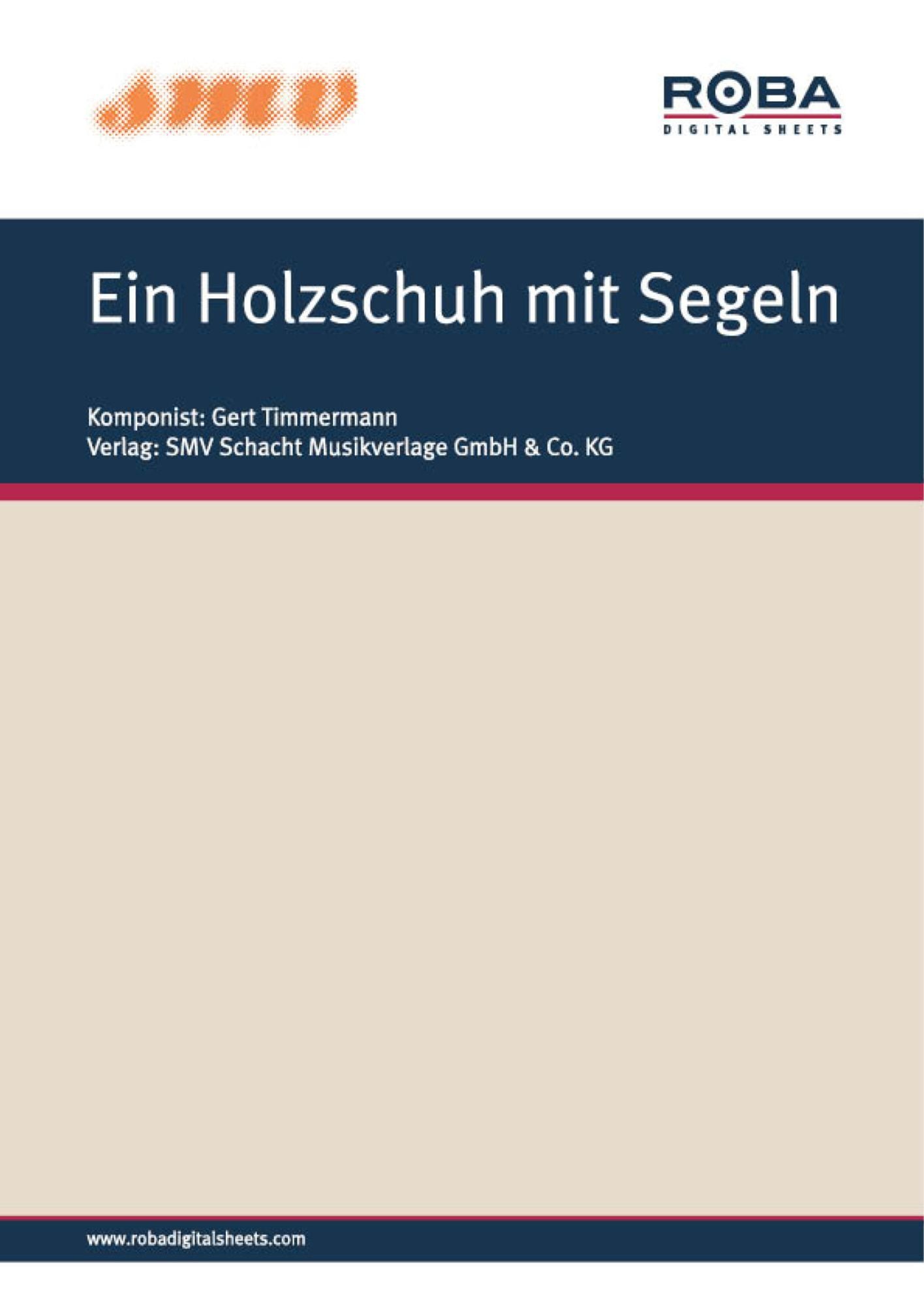 Ein Holzschuh mit Segeln: Notenausgabe