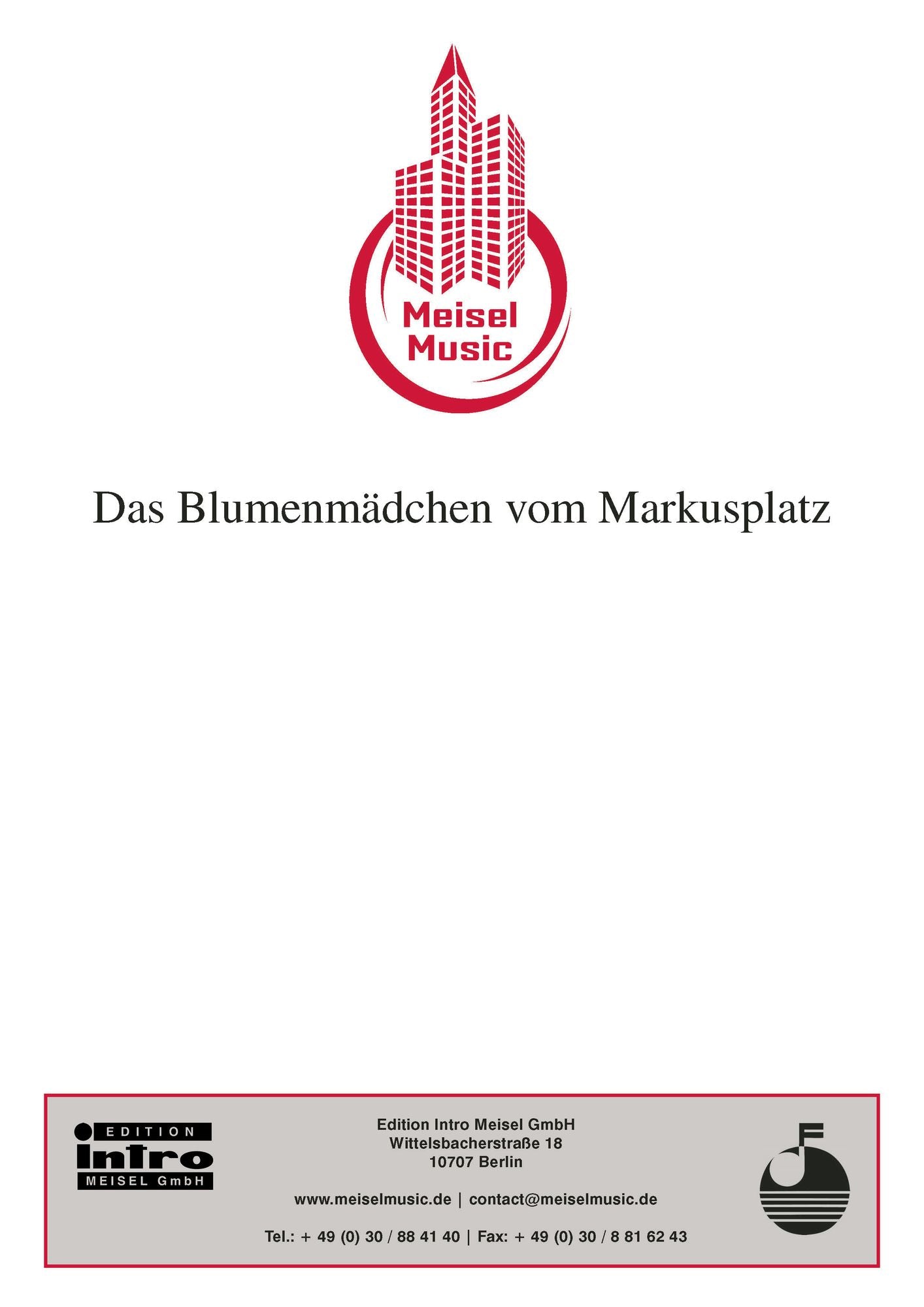 Das Blumenmädchen vom Markusplatz: Single Songbook