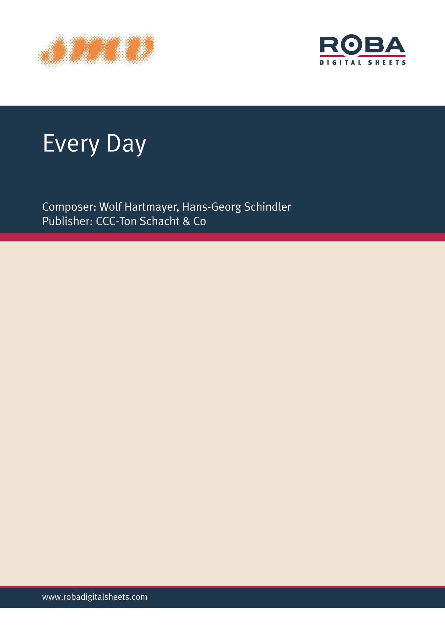 Every Day: sheet music for guitar