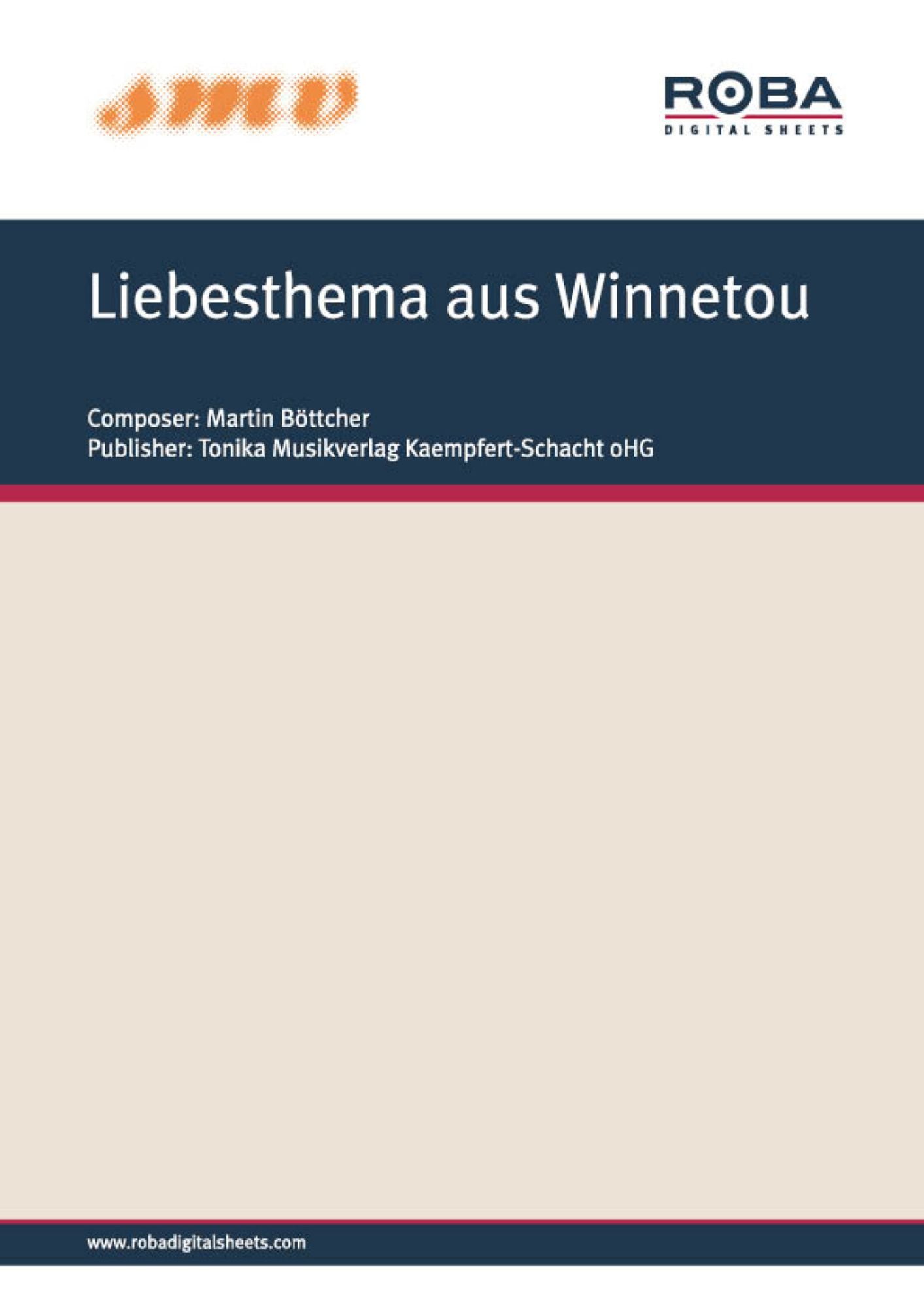 Liebesthema aus Winnetou: Notenausgabe