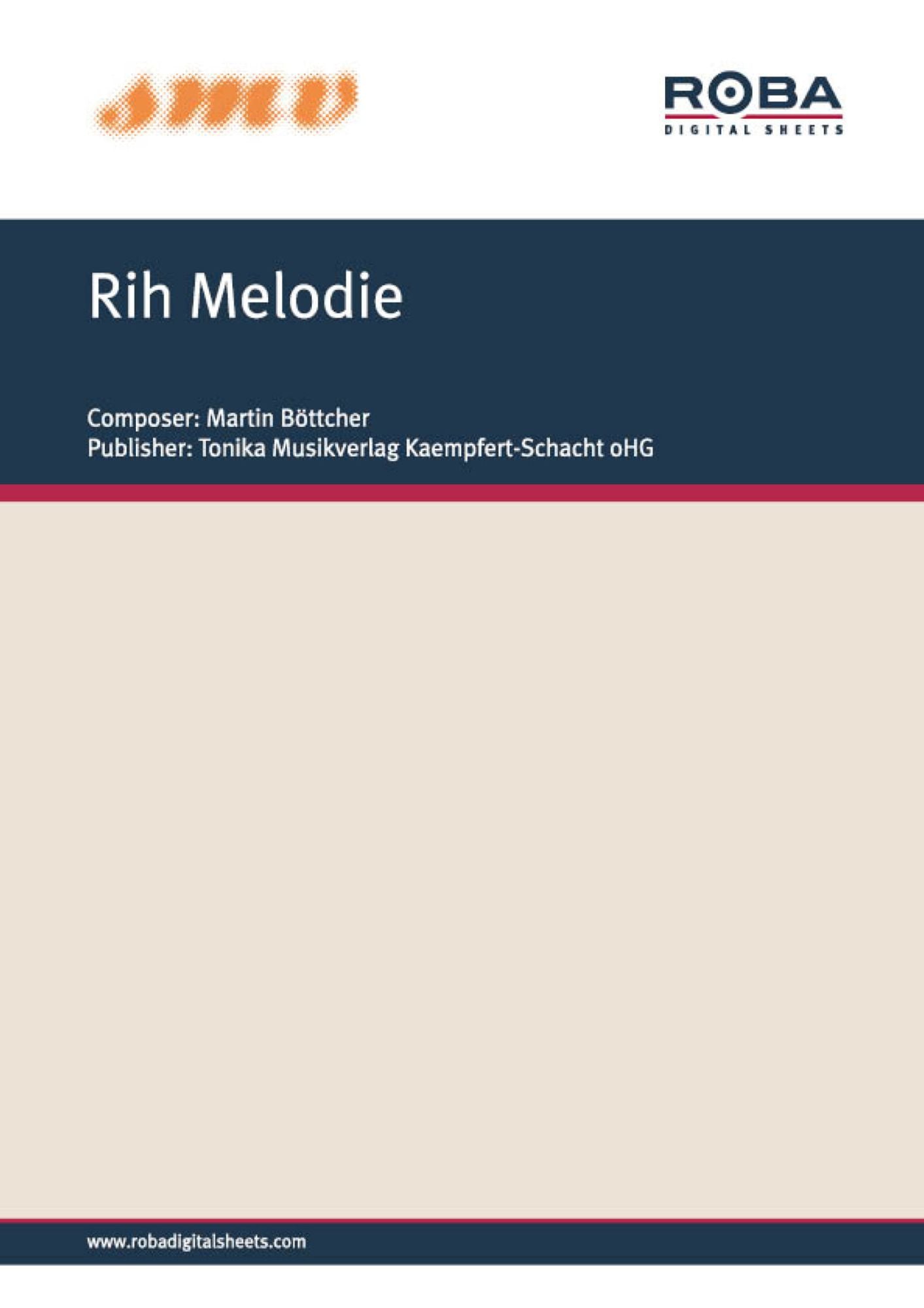 Rih Melodie: Notenausgabe