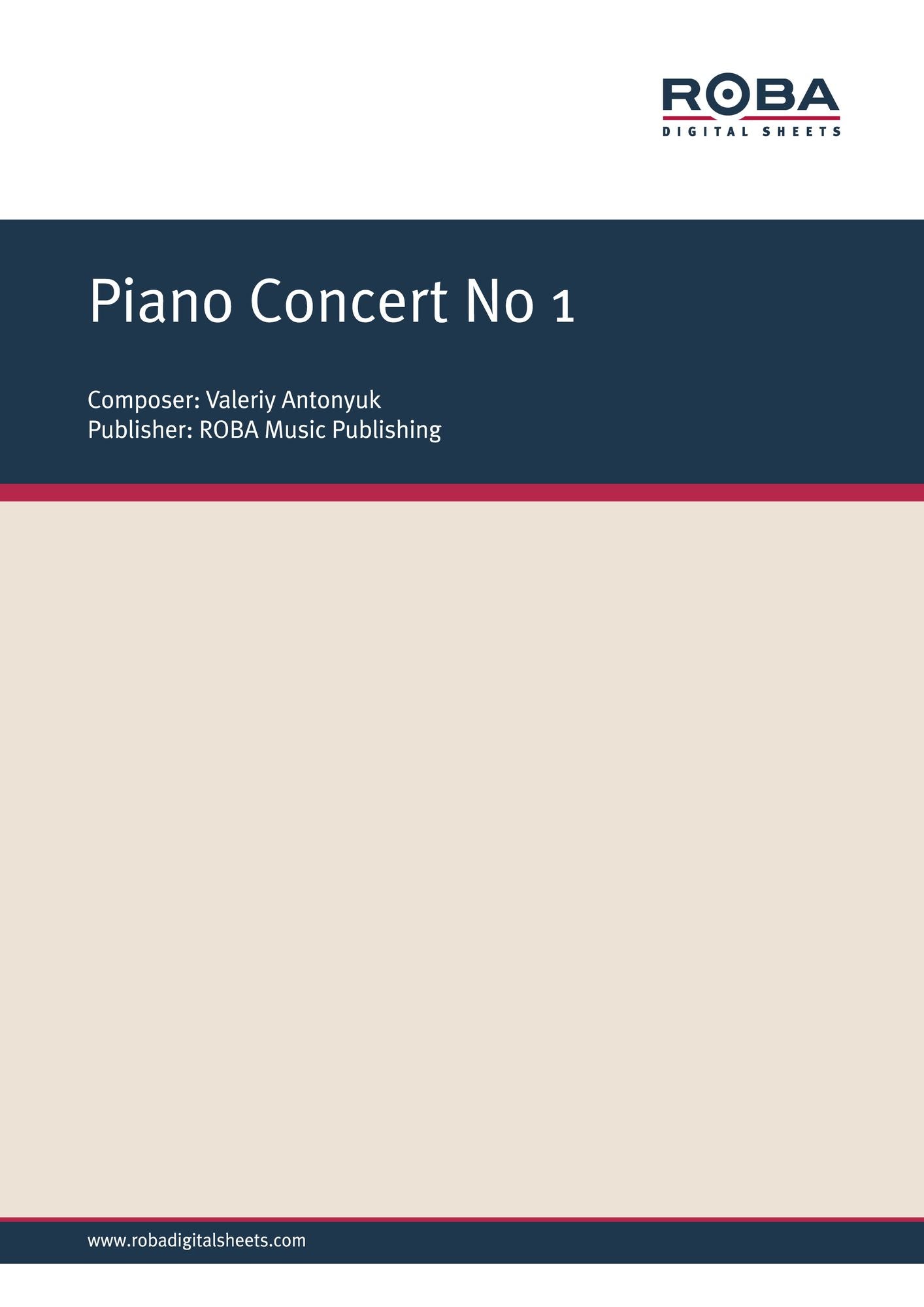 Piano Concert № 1: Sheet Music
