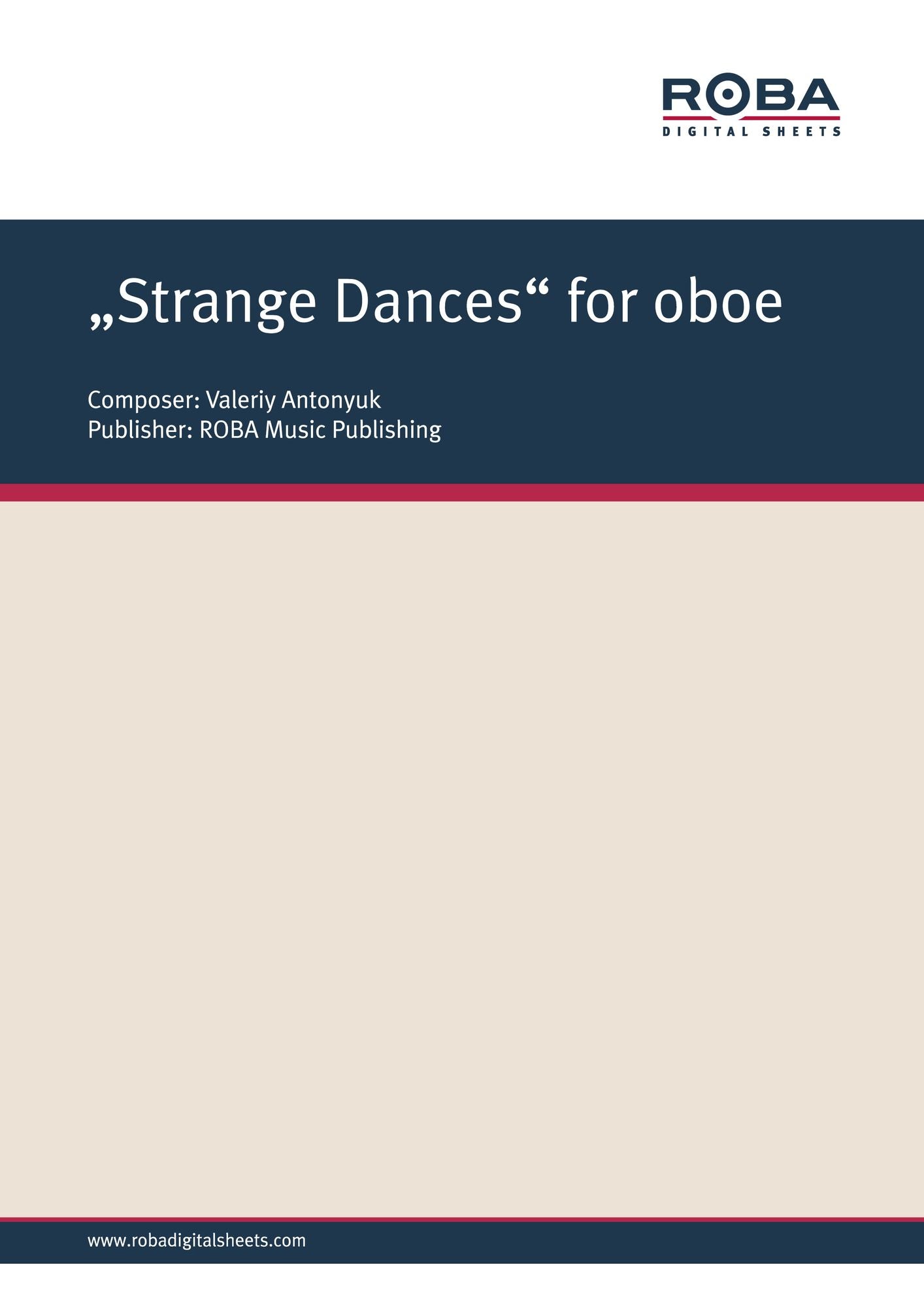 "Strange Dances" for oboe solo: Sheet Music