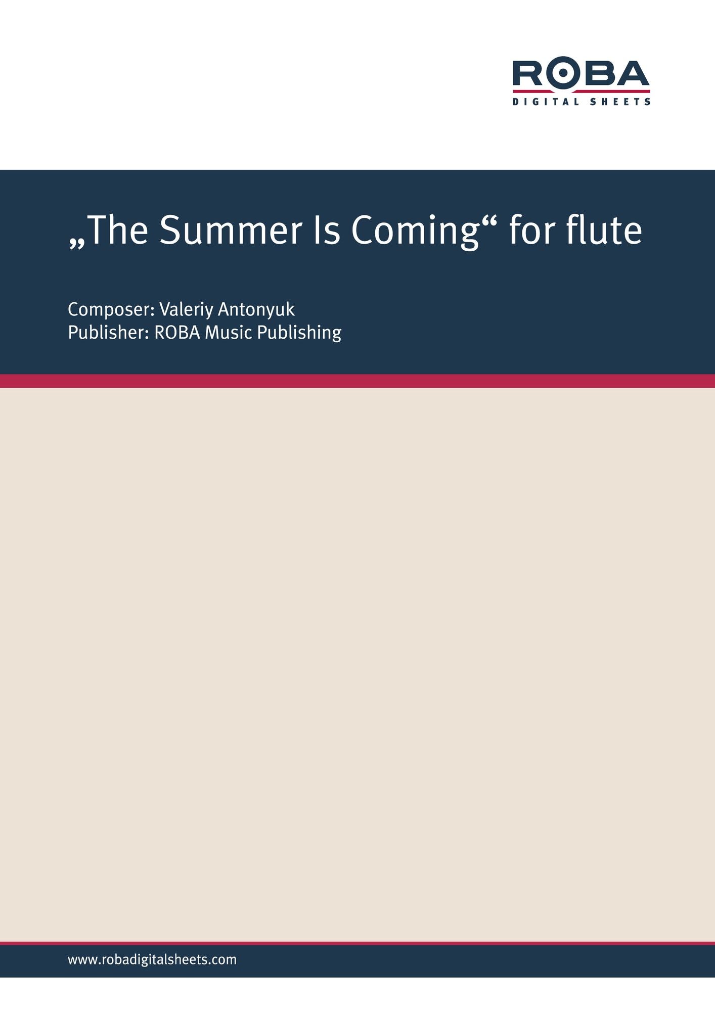 "The Summer Is Coming" for flute and guitar: Sheet Music