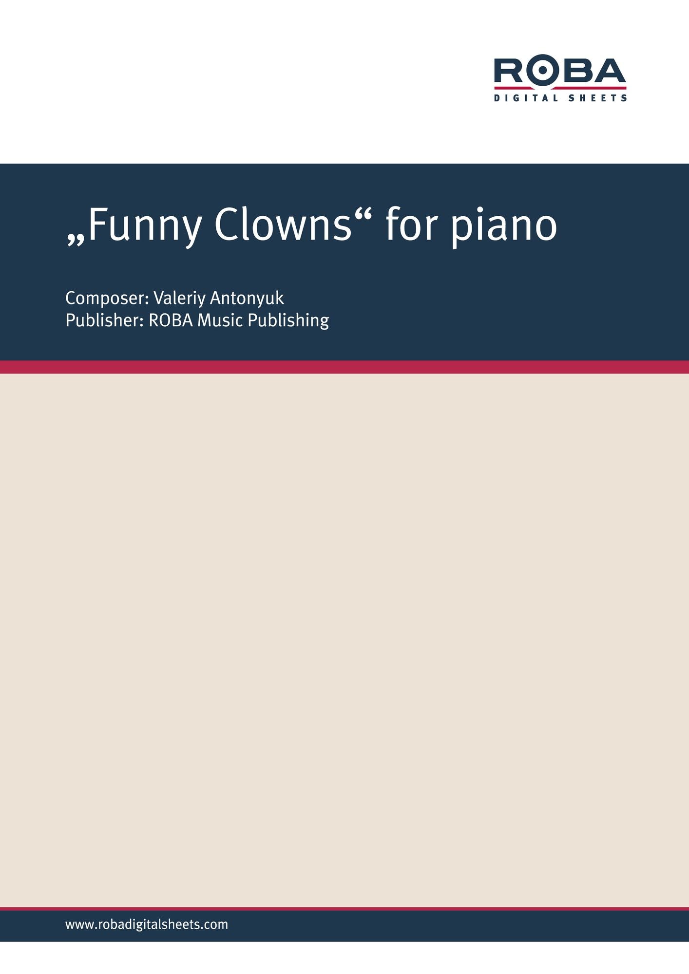 "Funny Clowns" for piano: Sheet Music