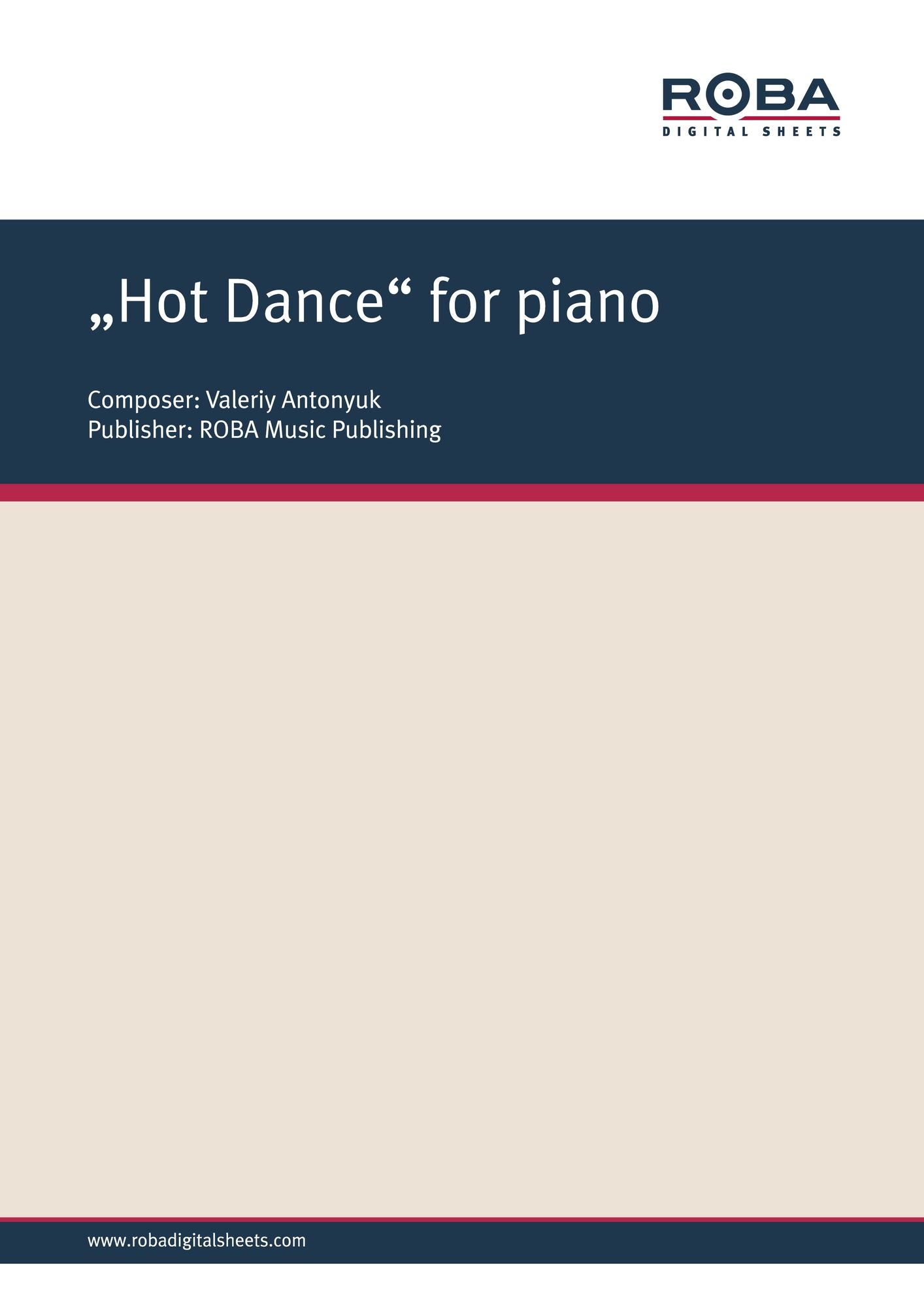 "Hot Dance" for piano: Sheet Music
