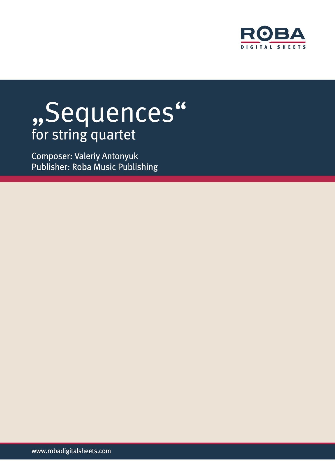 "Sequences" for string quartet: Sheet Music