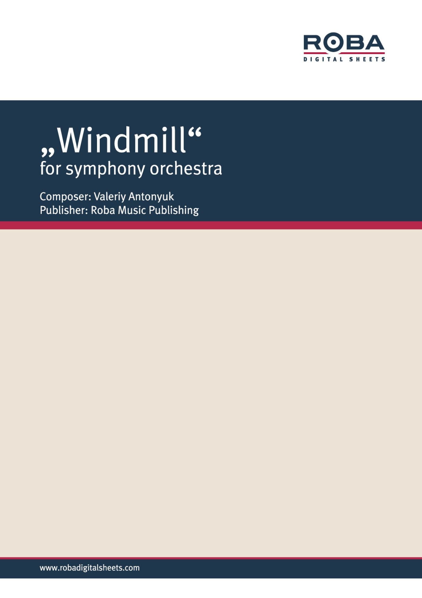 "Windmill" for symphony orchestra: Sheet Music