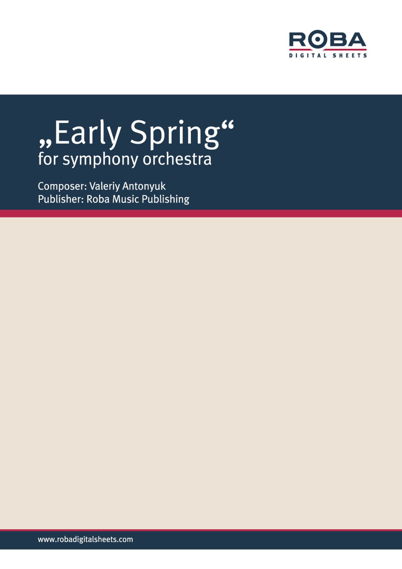 "Early Spring" for symphony orchestra: Sheet Music