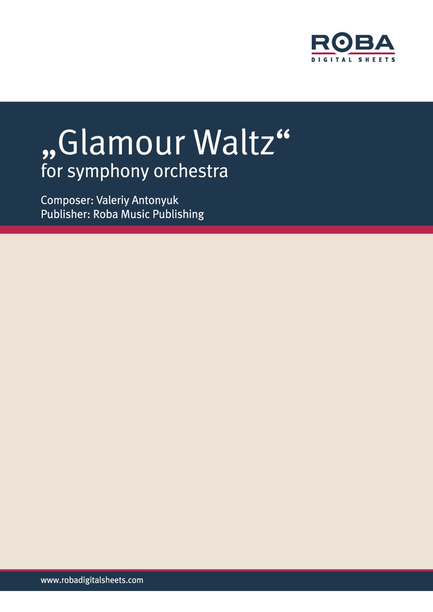 "Glamour Waltz" for symphony orchestra: Sheet Music