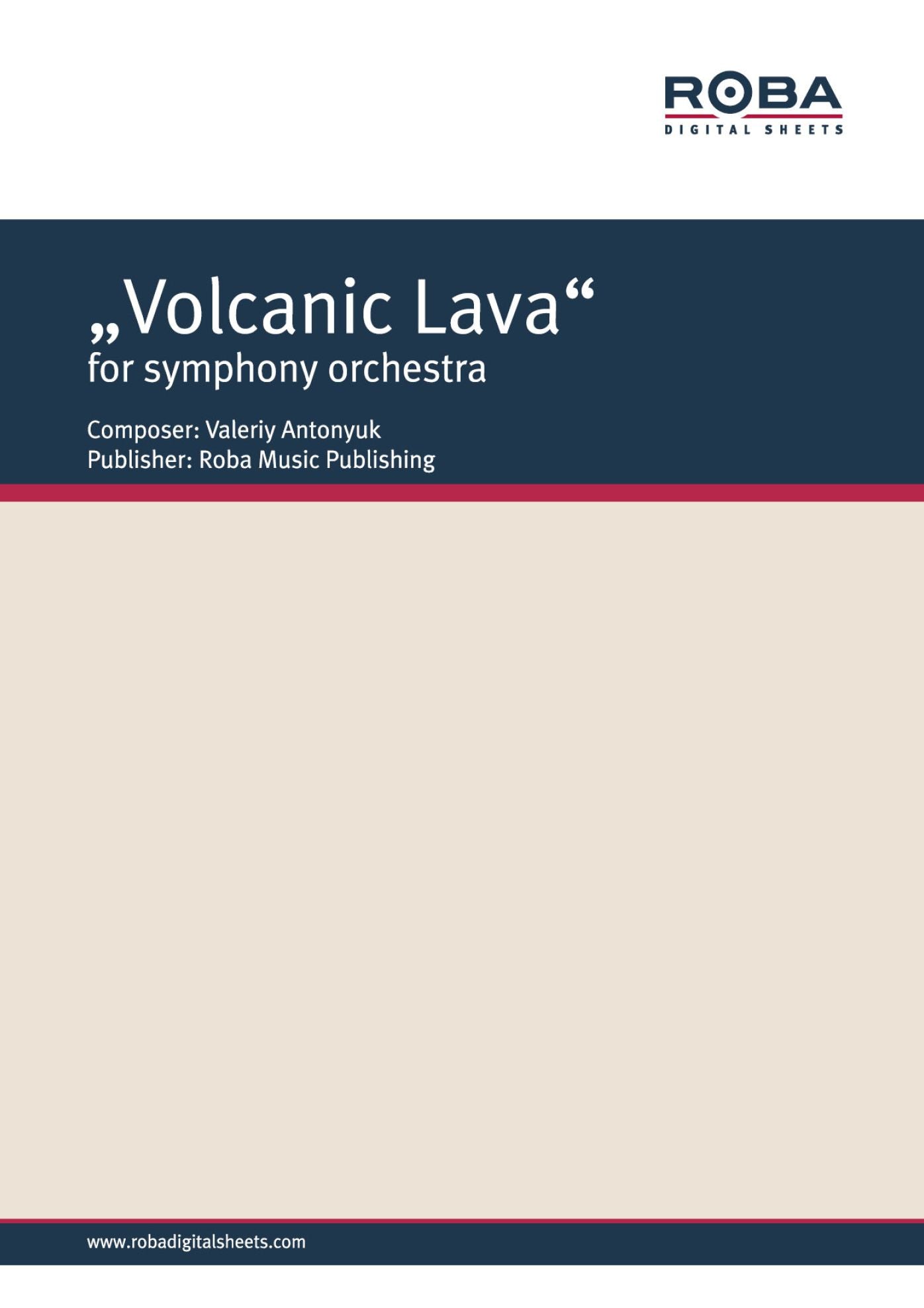 "Volcanic Lava" for symphony orchestra: Sheet Music