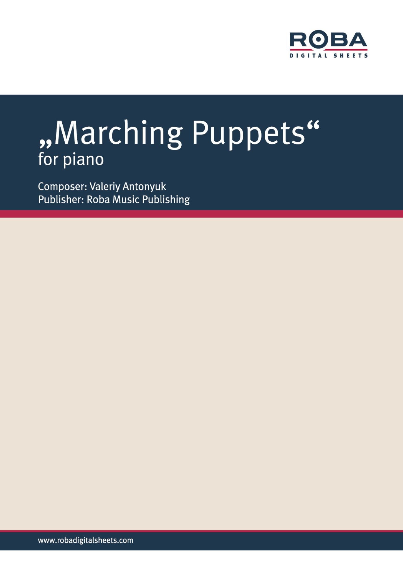 "Marching Puppets" for piano: Sheet Music