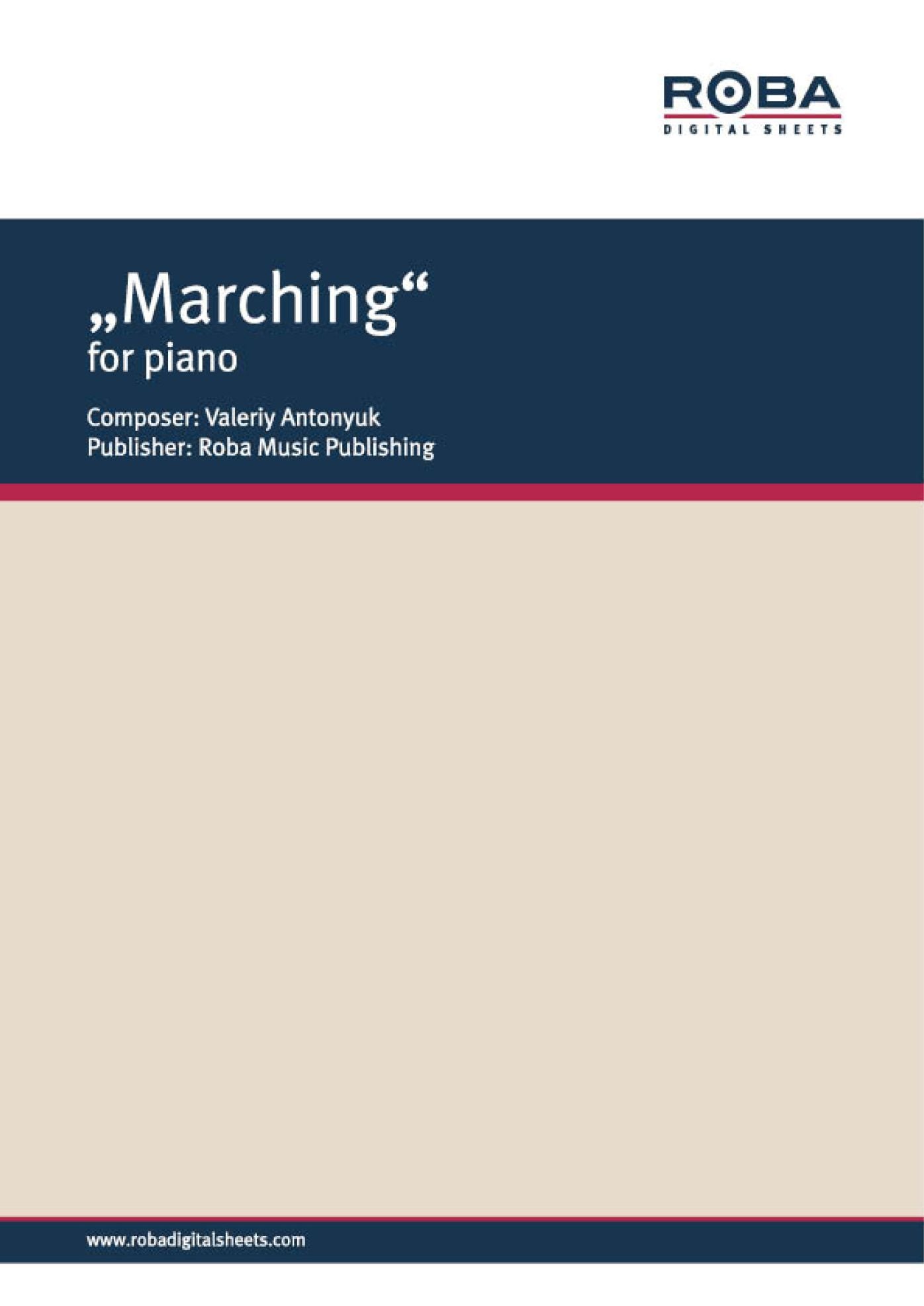 "Marhing" for piano: Sheet Music