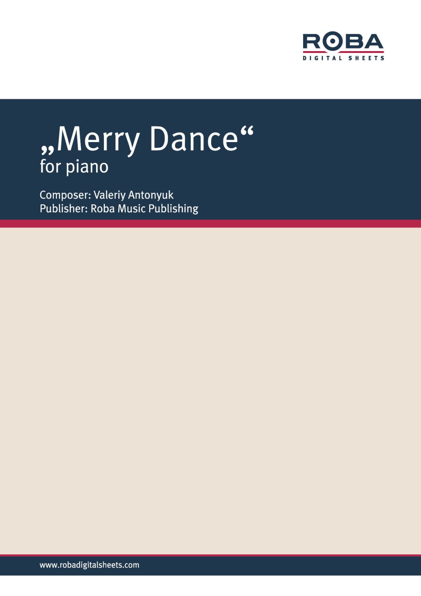"Merry Dance" for piano: Sheet Music