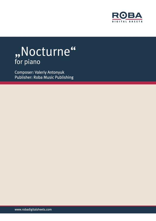 "Nocturne" for piano: Sheet Music