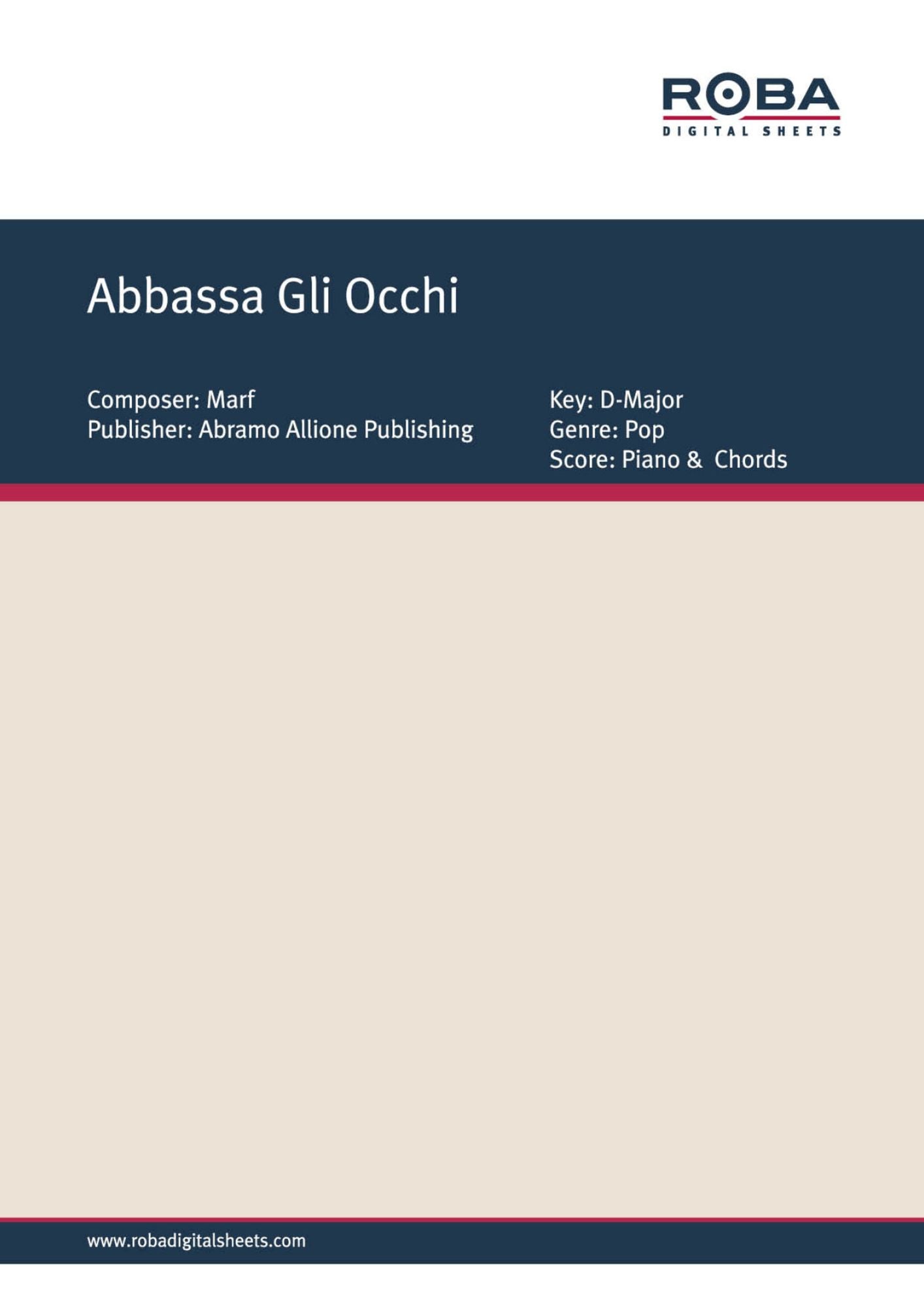 Abbassa Gli Occhi: Single Songbook