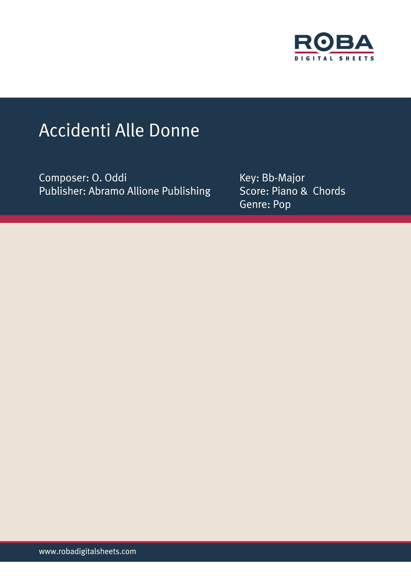 Accidenti Alle Donne: Single Songbook