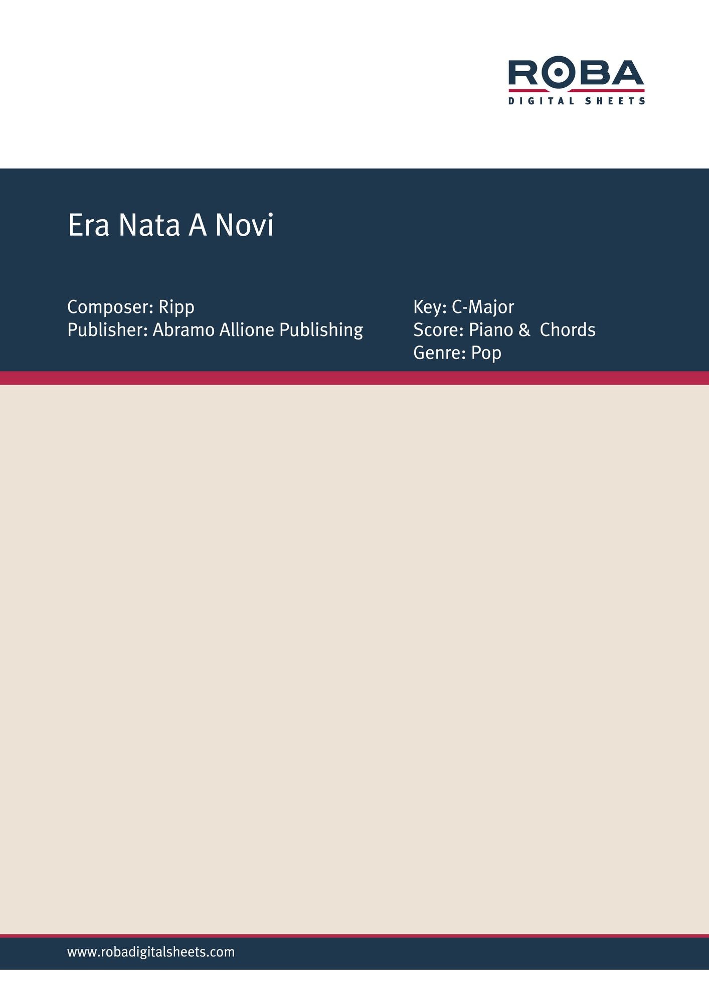 Era Nata A Novi: Single Songbook
