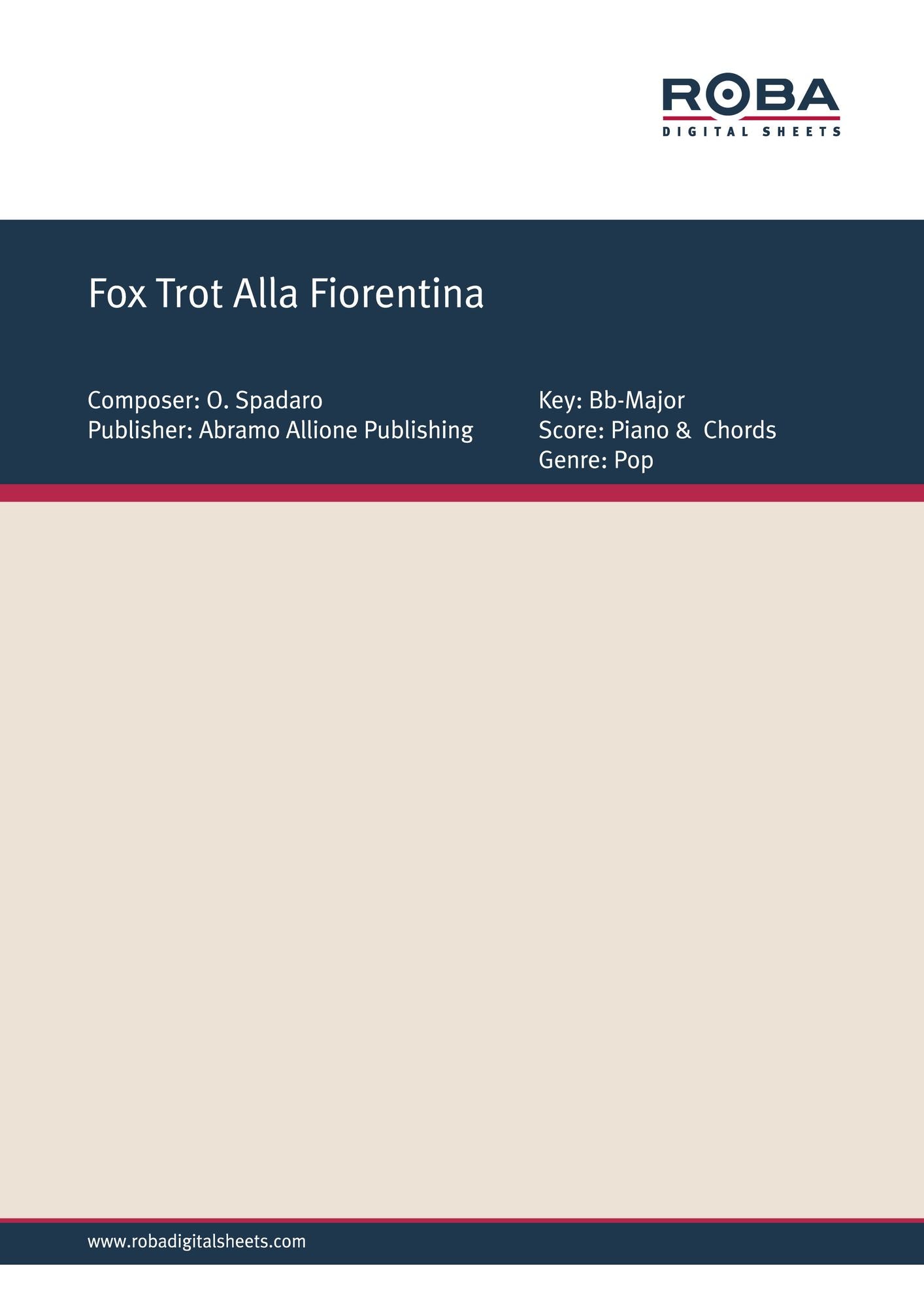 Fox Trot Alla Fiorentina: Single Songbook