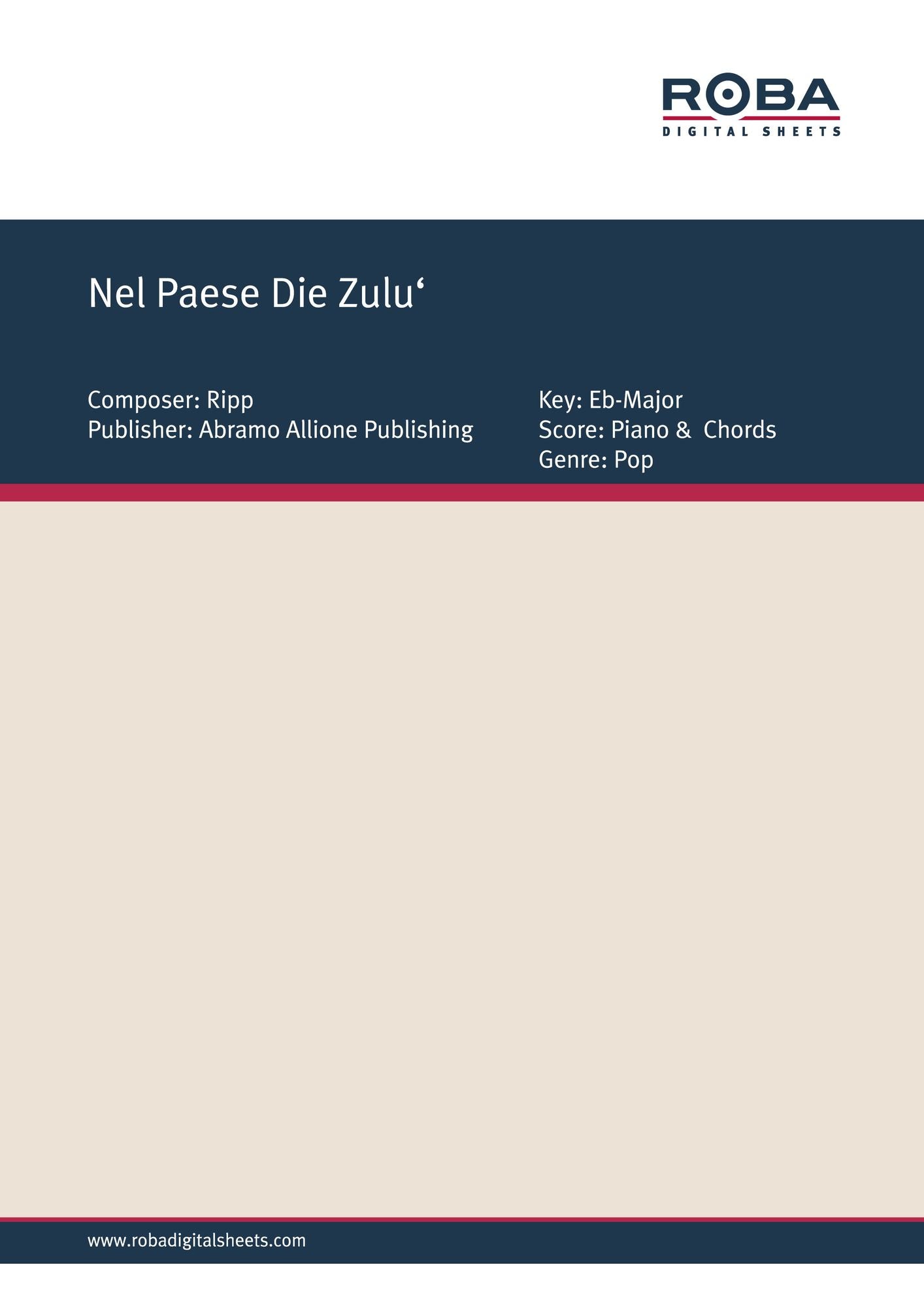 Nel Paese Die Zulu': Single Songbook