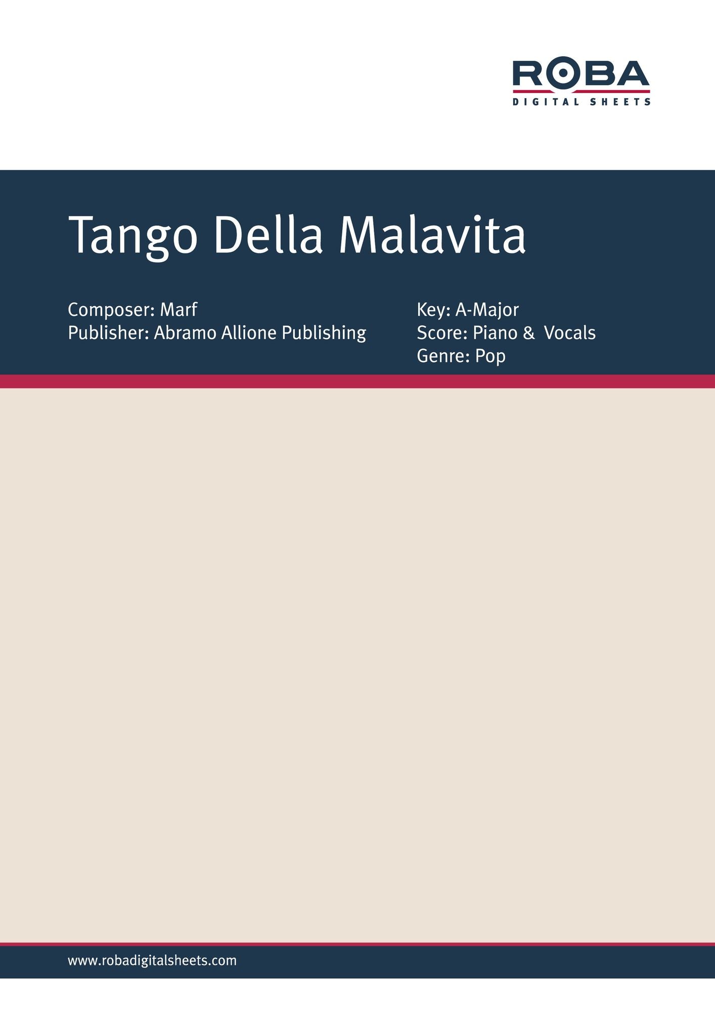 Tango Della Malavita: Single Songbook