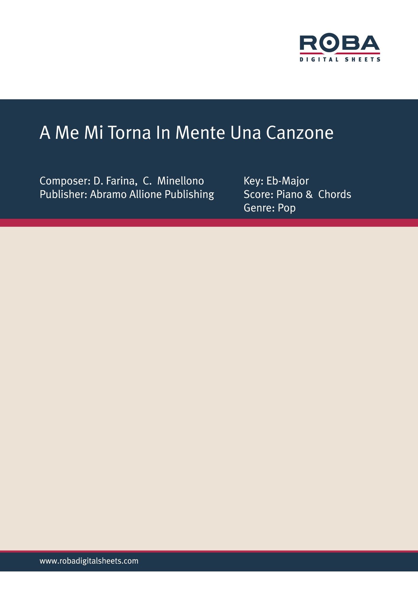 A Me Mi Torna In Mente Una Canzone: Single Songbook