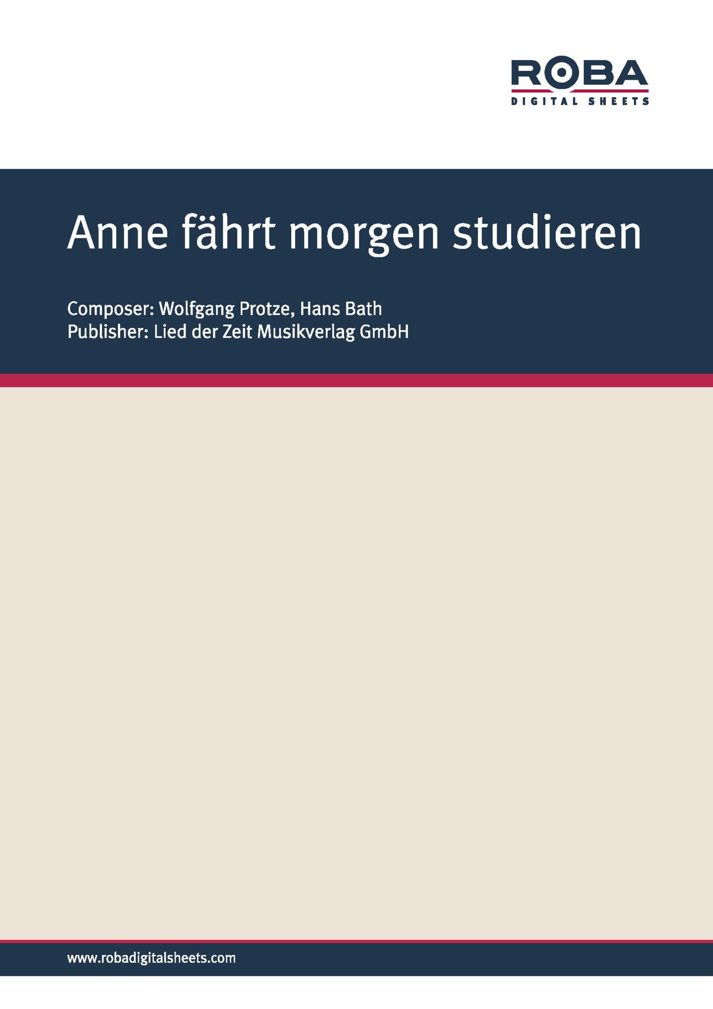 Anne fährt morgen studieren: Notenausgabe