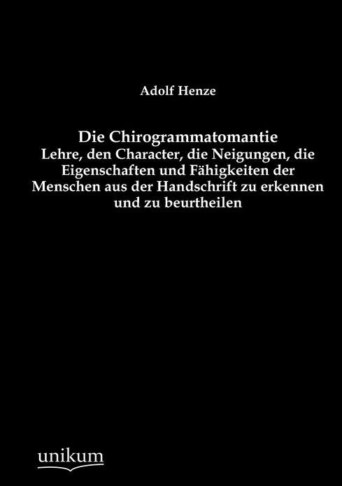 Die Chirogrammatomantie