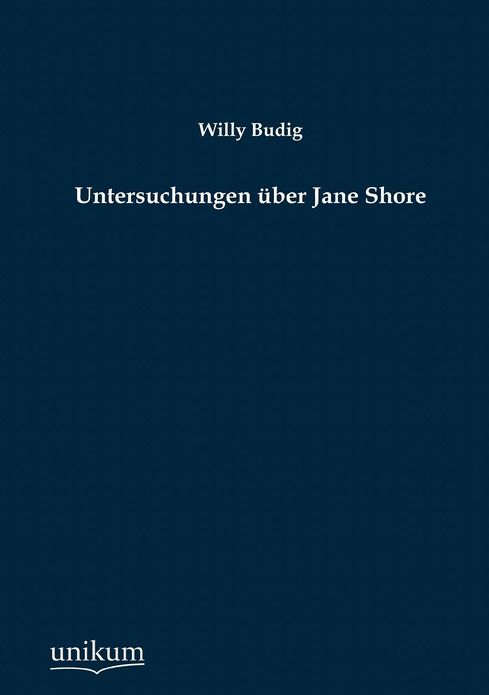 Untersuchungen ber Jane Shore