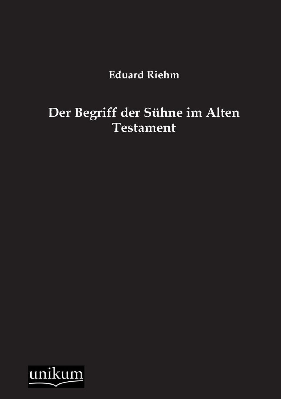 Der Begriff Der Suhne Im Alten Testament