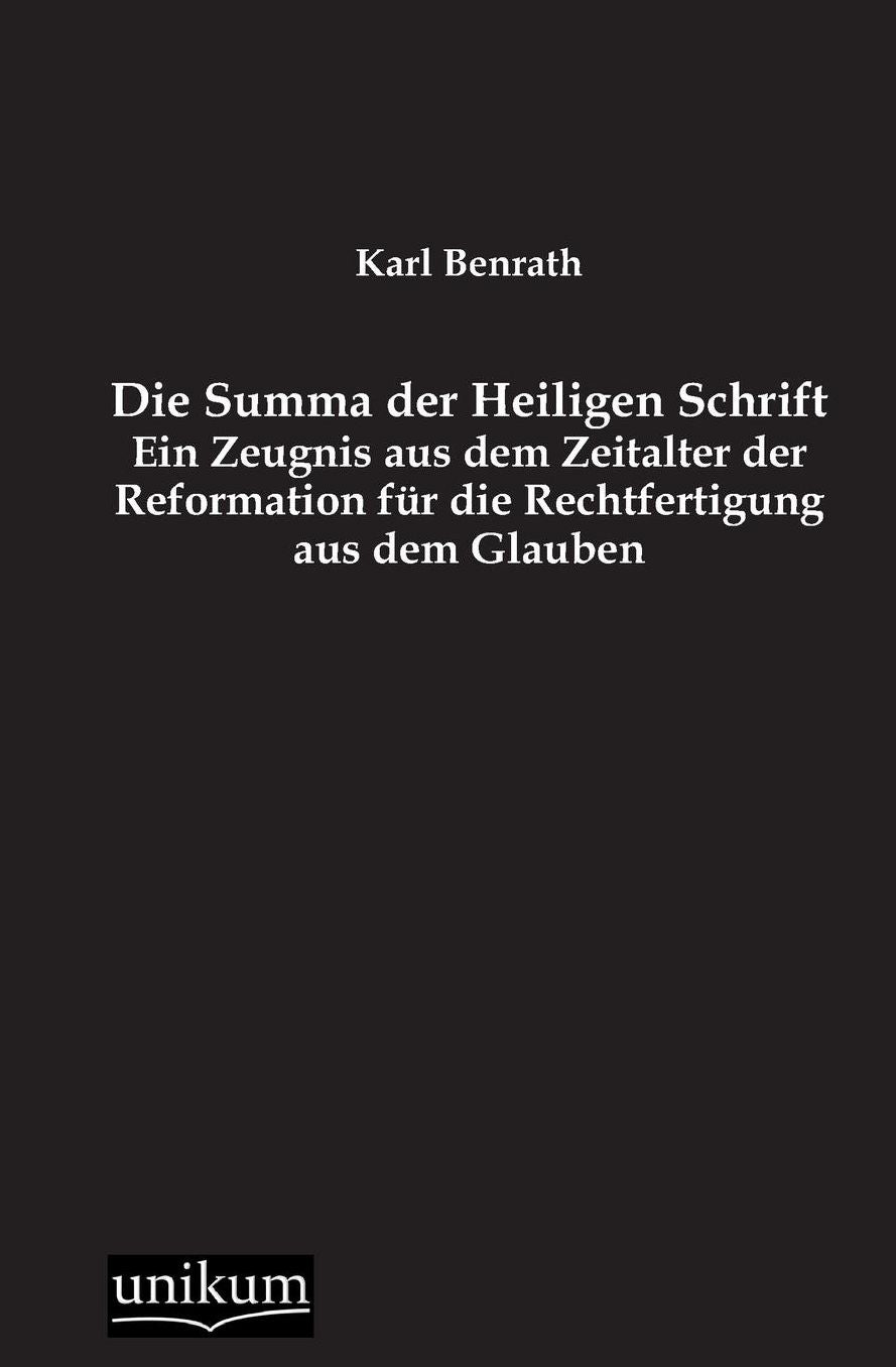 Die Summa Der Heiligen Schrift
