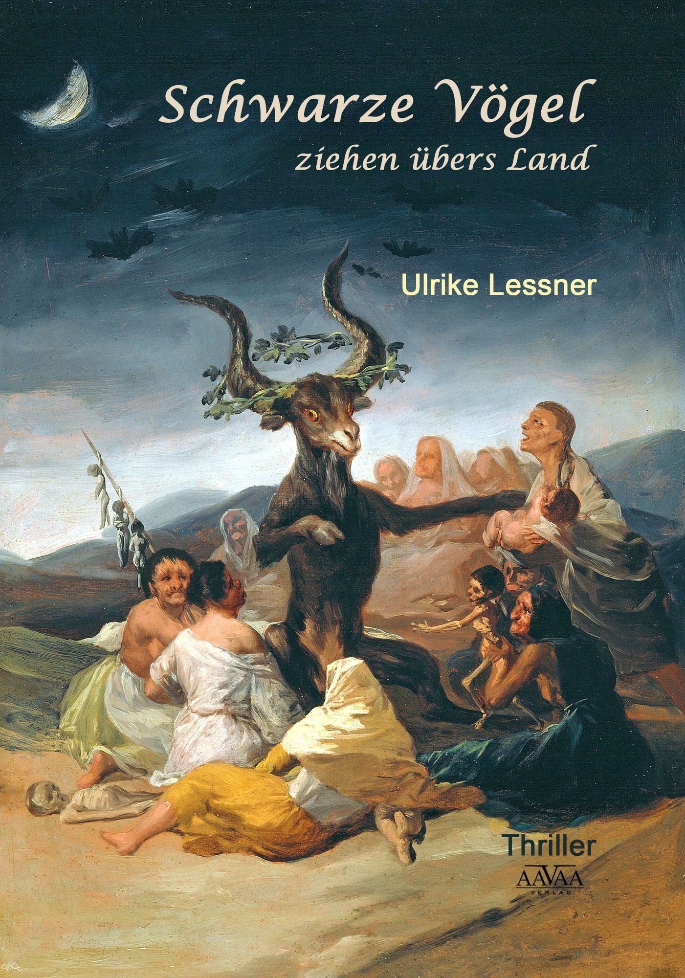 Schwarze Vögel ziehen übers Land