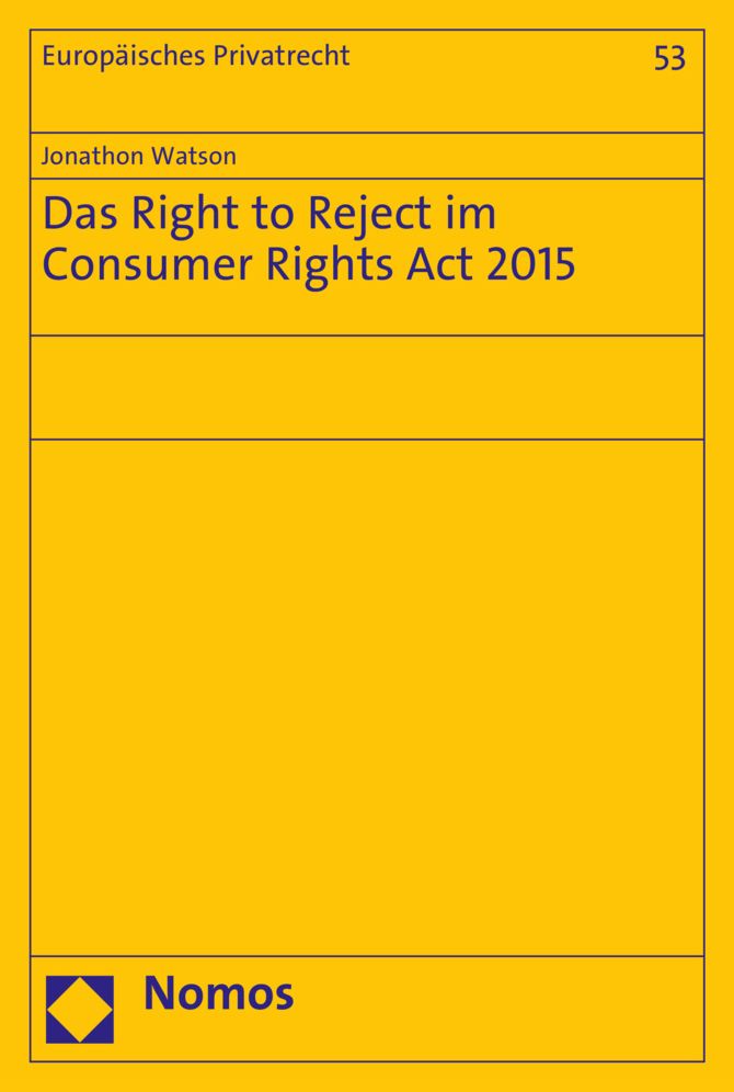 Das Right to Reject Im Consumer Rights ACT 2015