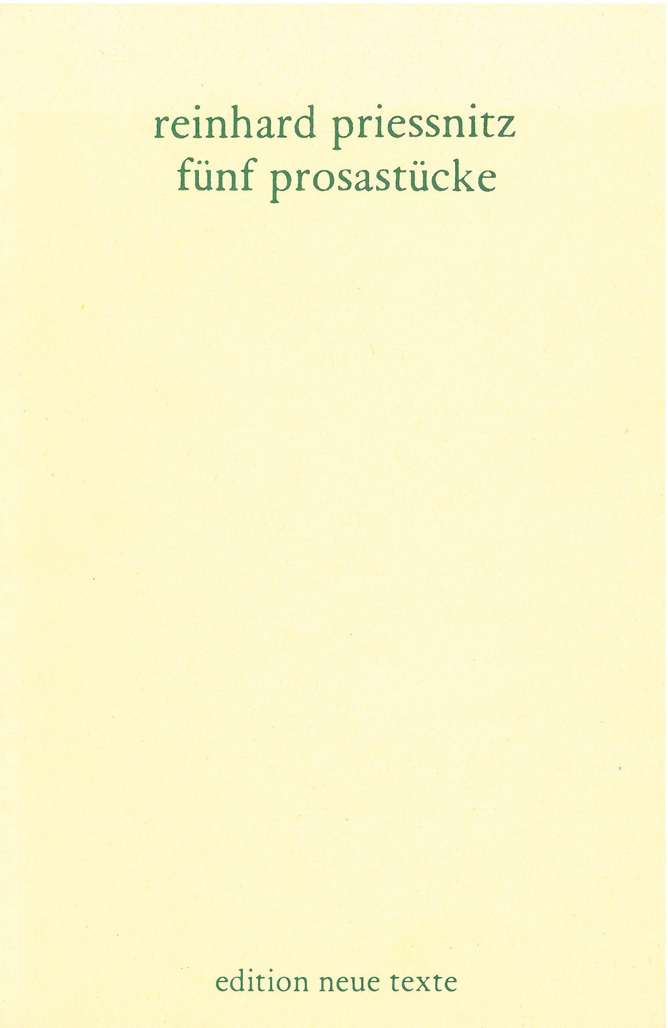 Fünf Prosastücke