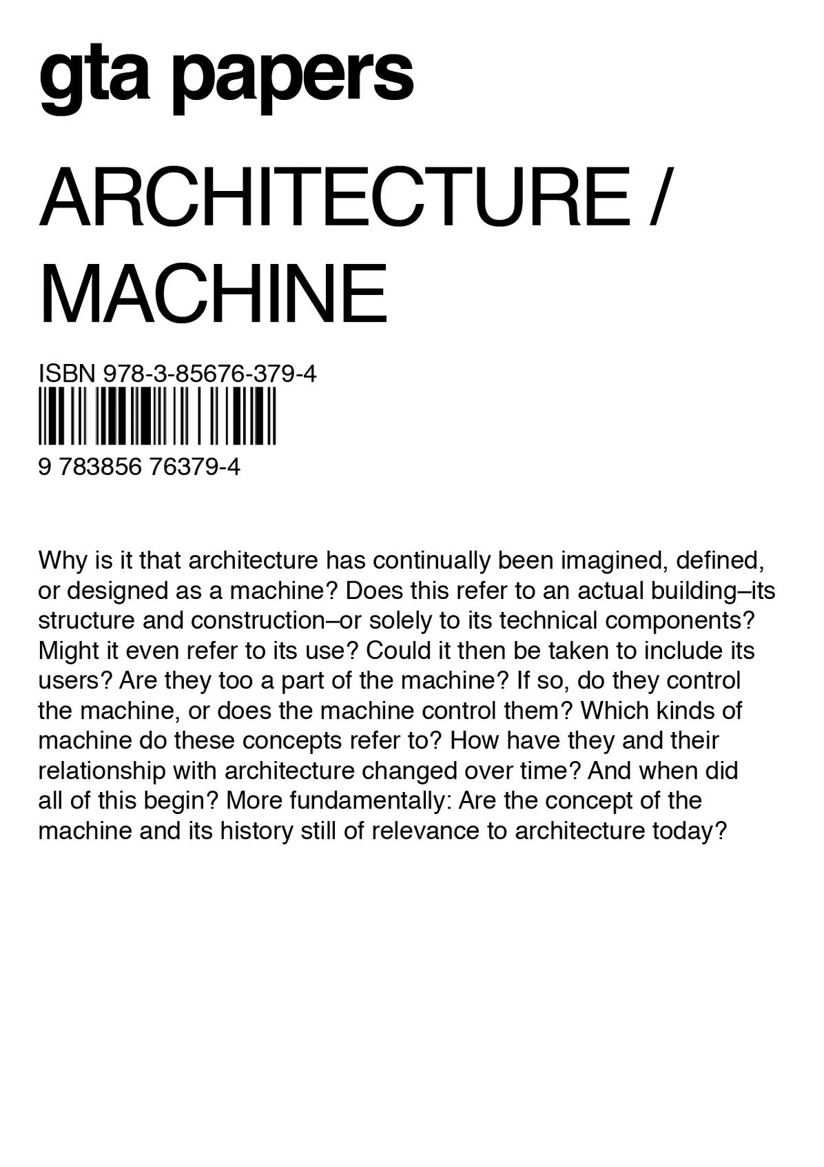 Architecture / Machine: Programs, Processes, and Performances
